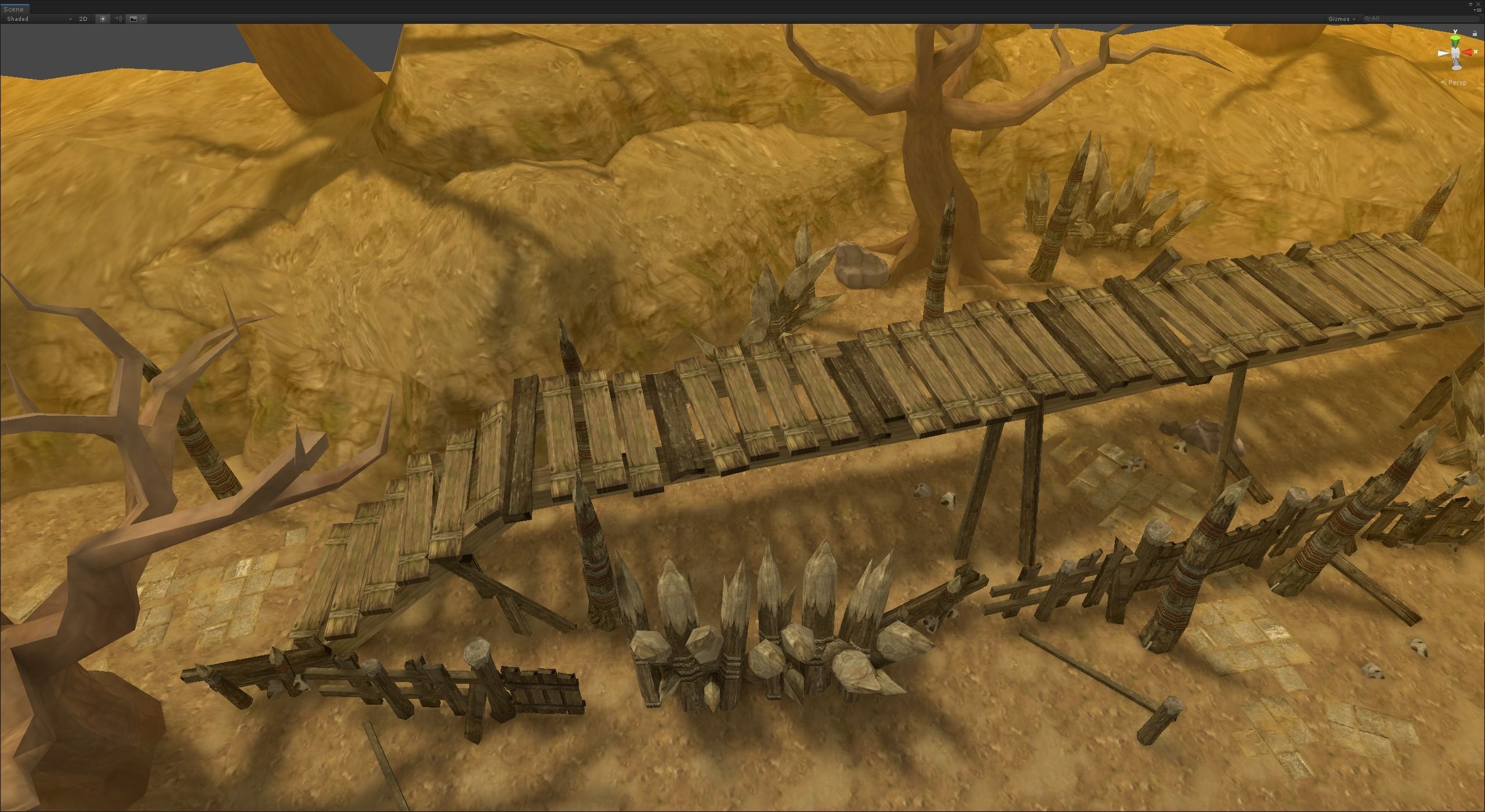 Casual Tiny Environment - Wasteland Set Low-poly 3D model_2