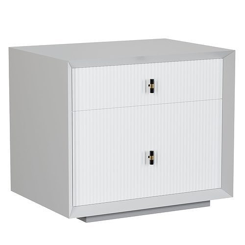 Takoma nightstand with two drawers 3D model