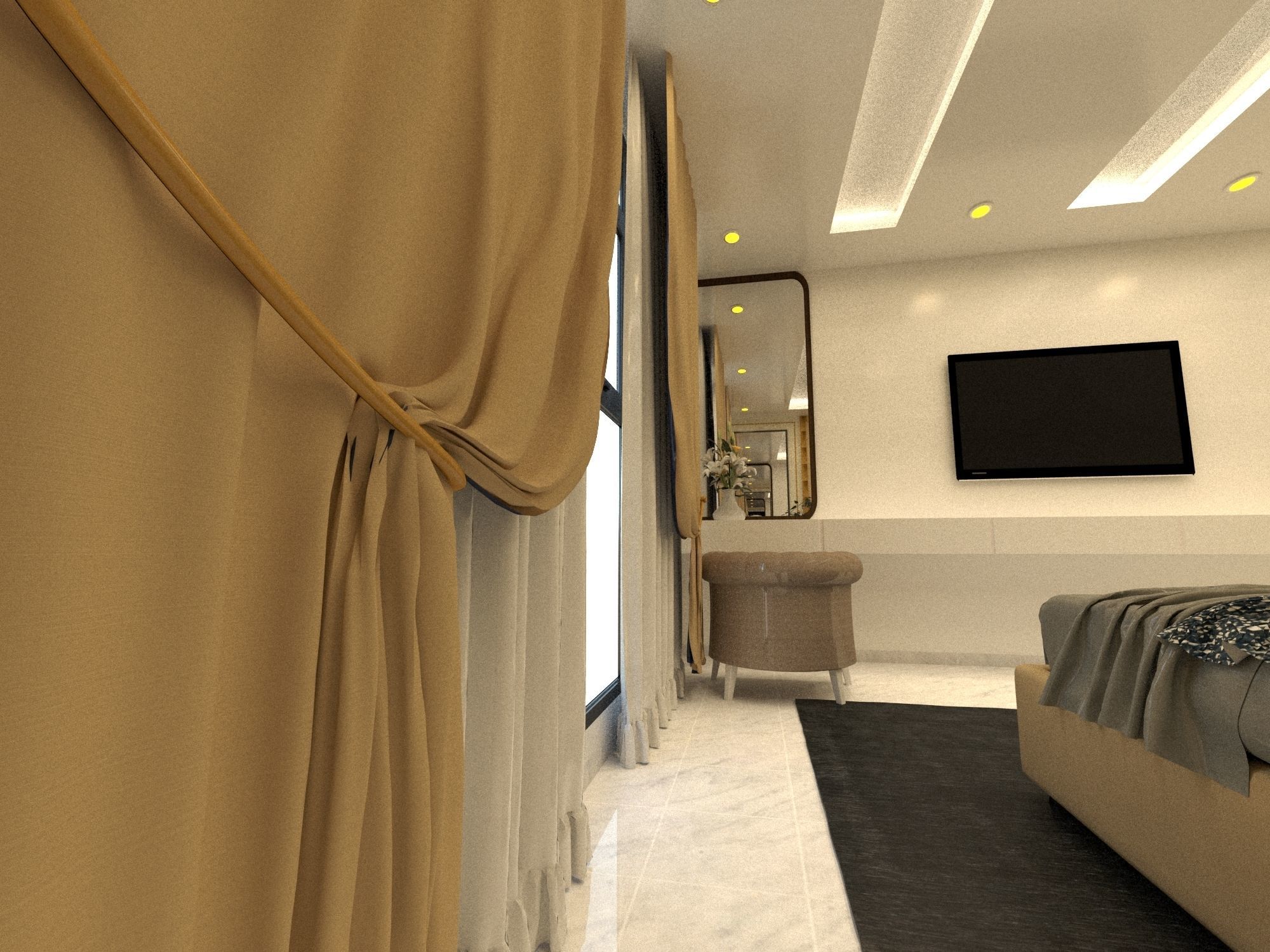 Master Bed room Sketchup 3d 3D model_11