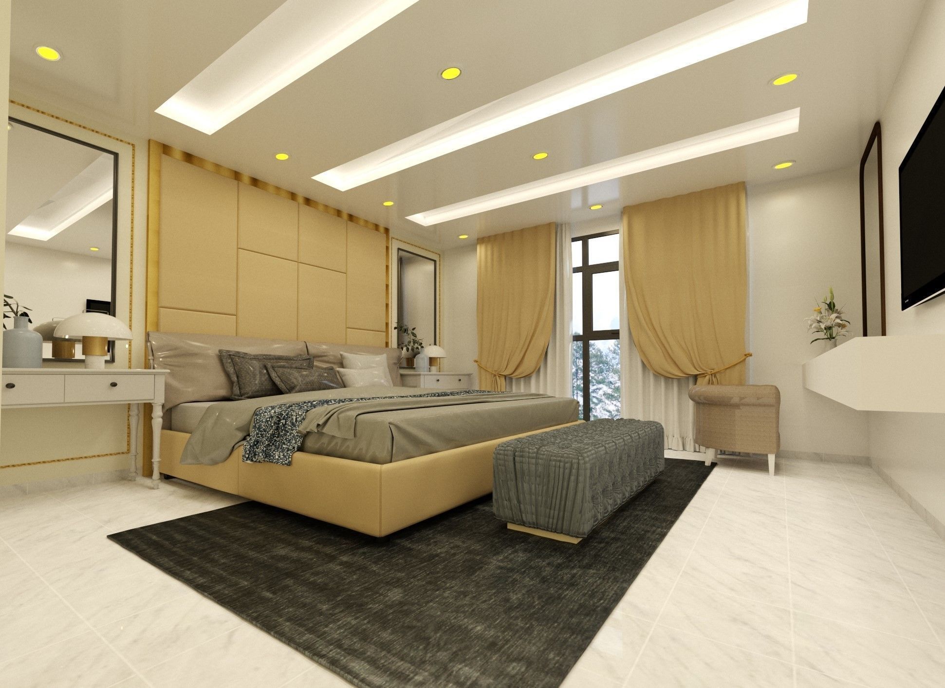 Master Bed room Sketchup 3d 3D model_3