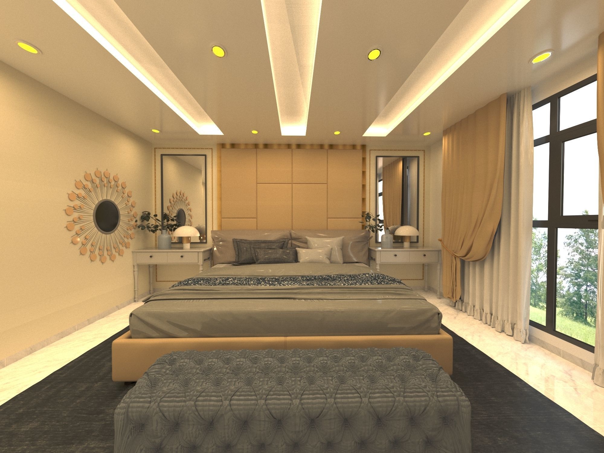 Master Bed room Sketchup 3d 3D model_1