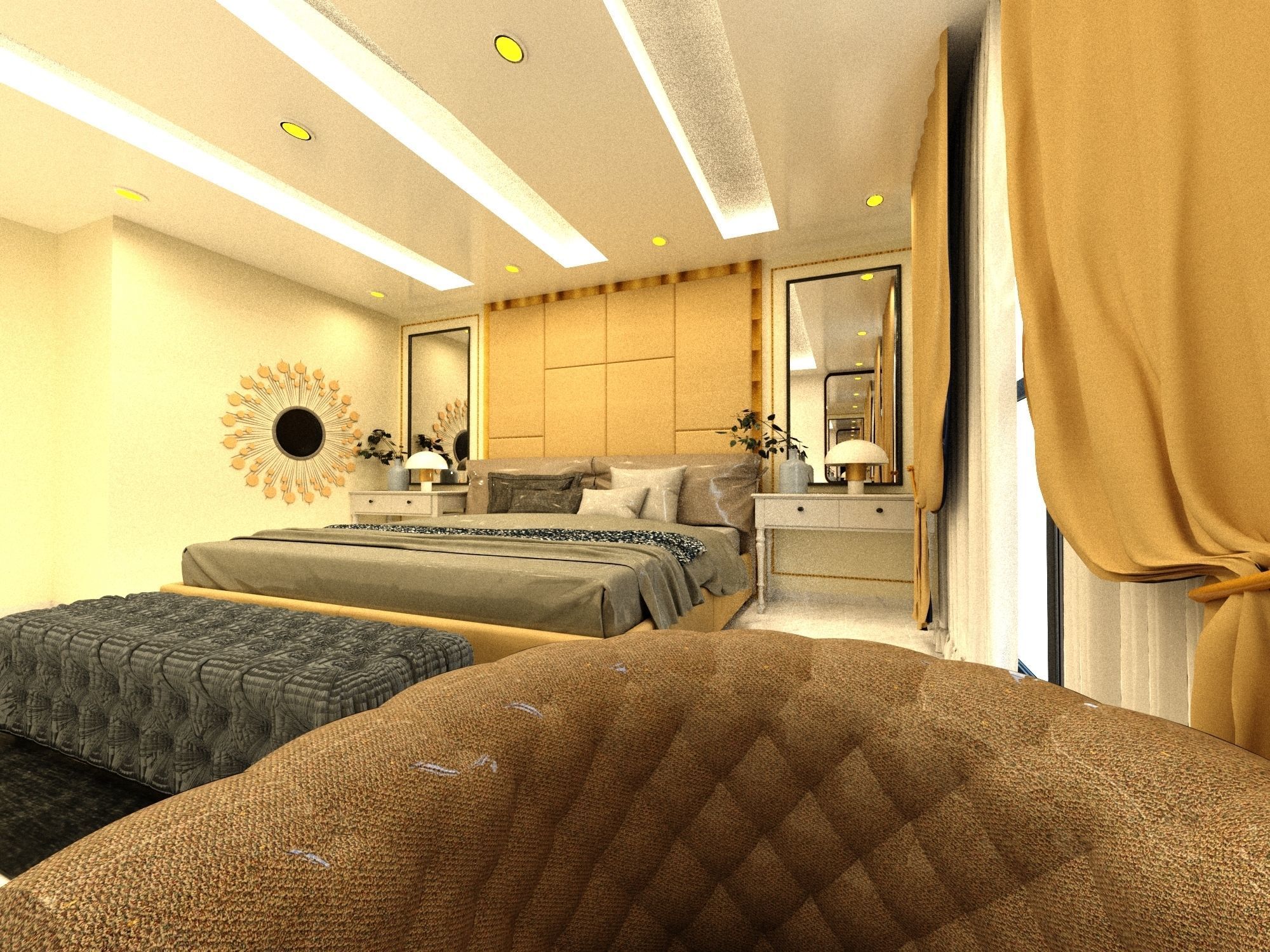 Master Bed room Sketchup 3d 3D model_9