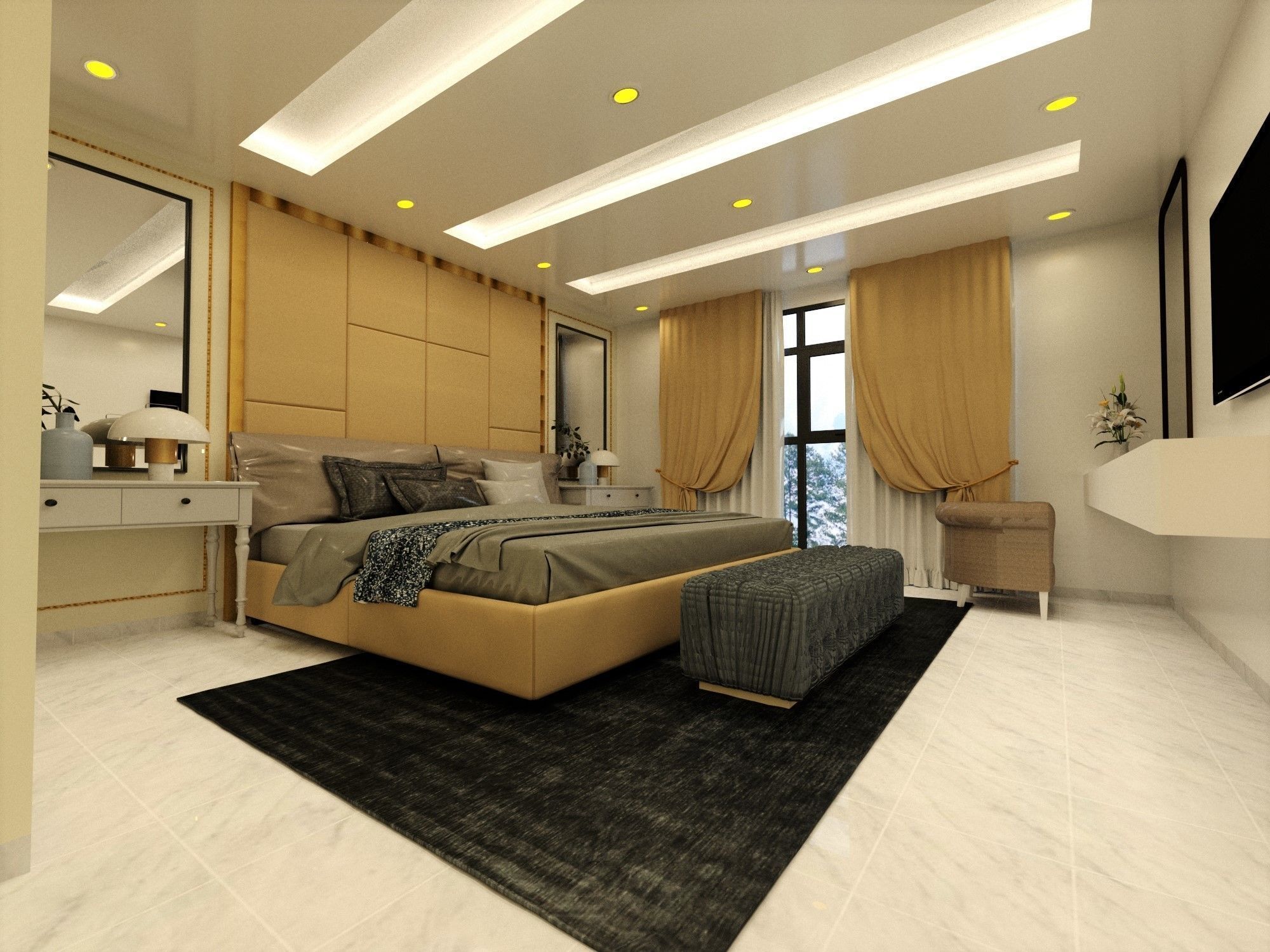 Master Bed room Sketchup 3d 3D model_4