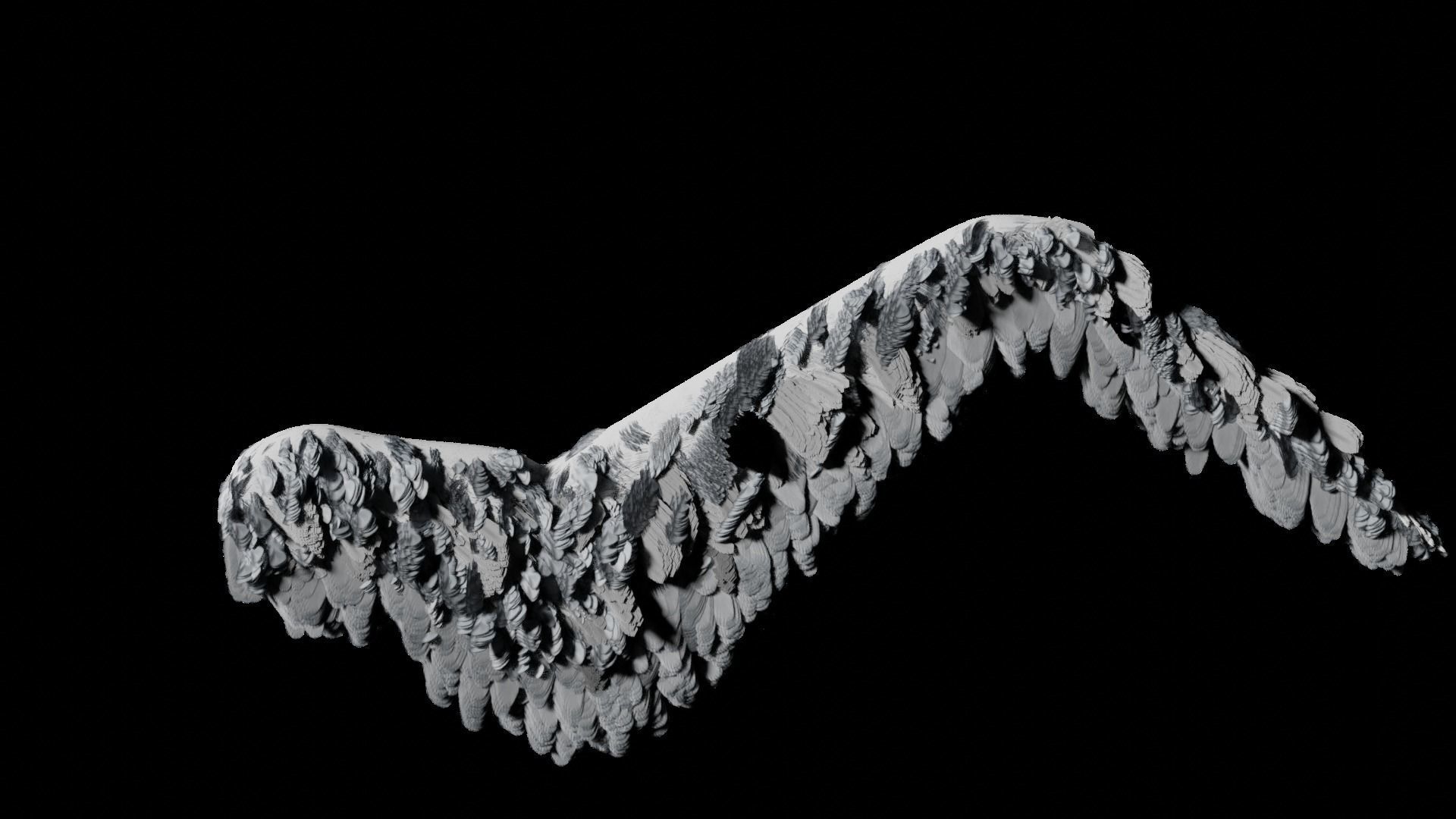 Angel Wings Inspired From Lucifer Tv Show With Rigged Free 3D model_2