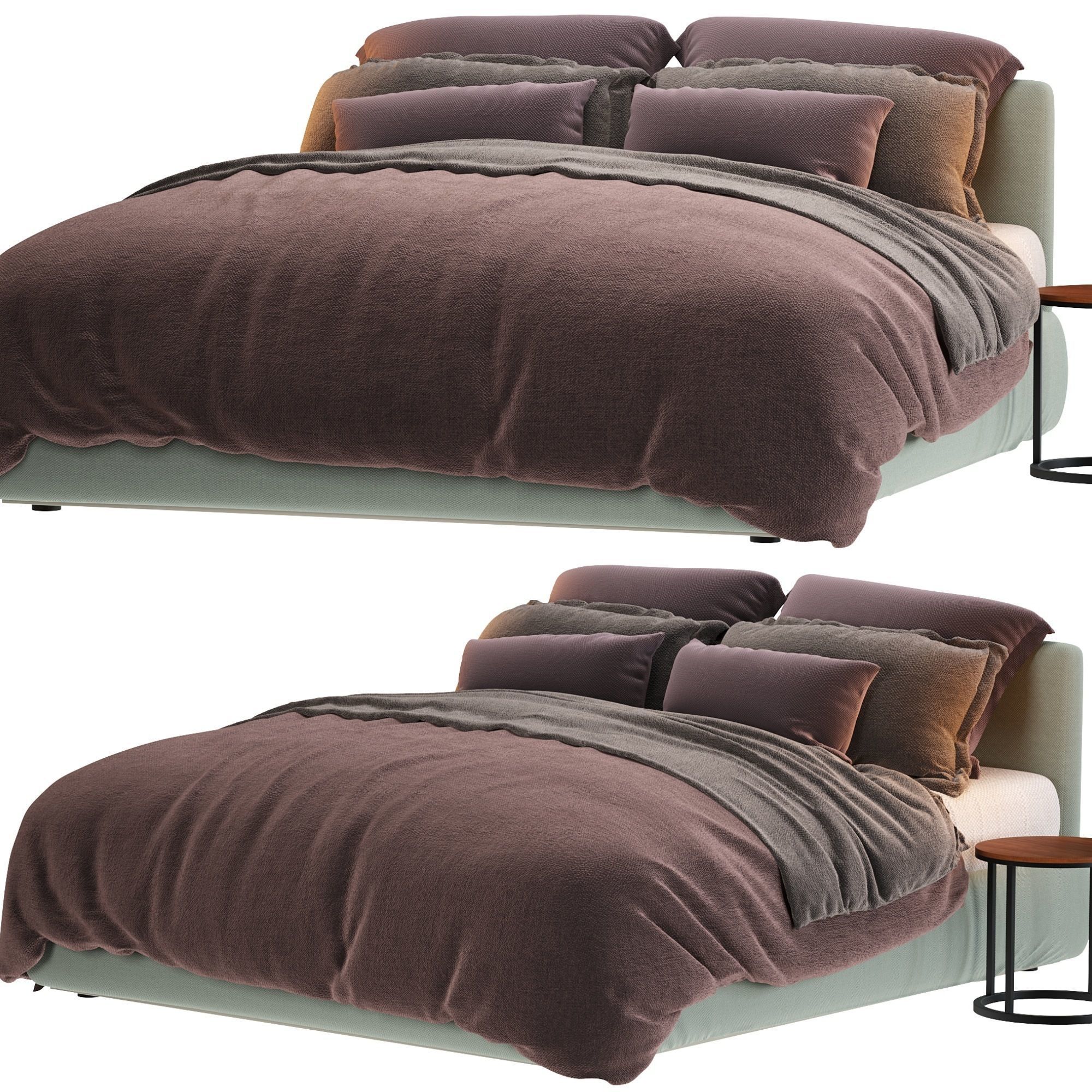 Flou Merkurio Bed 3D model_1