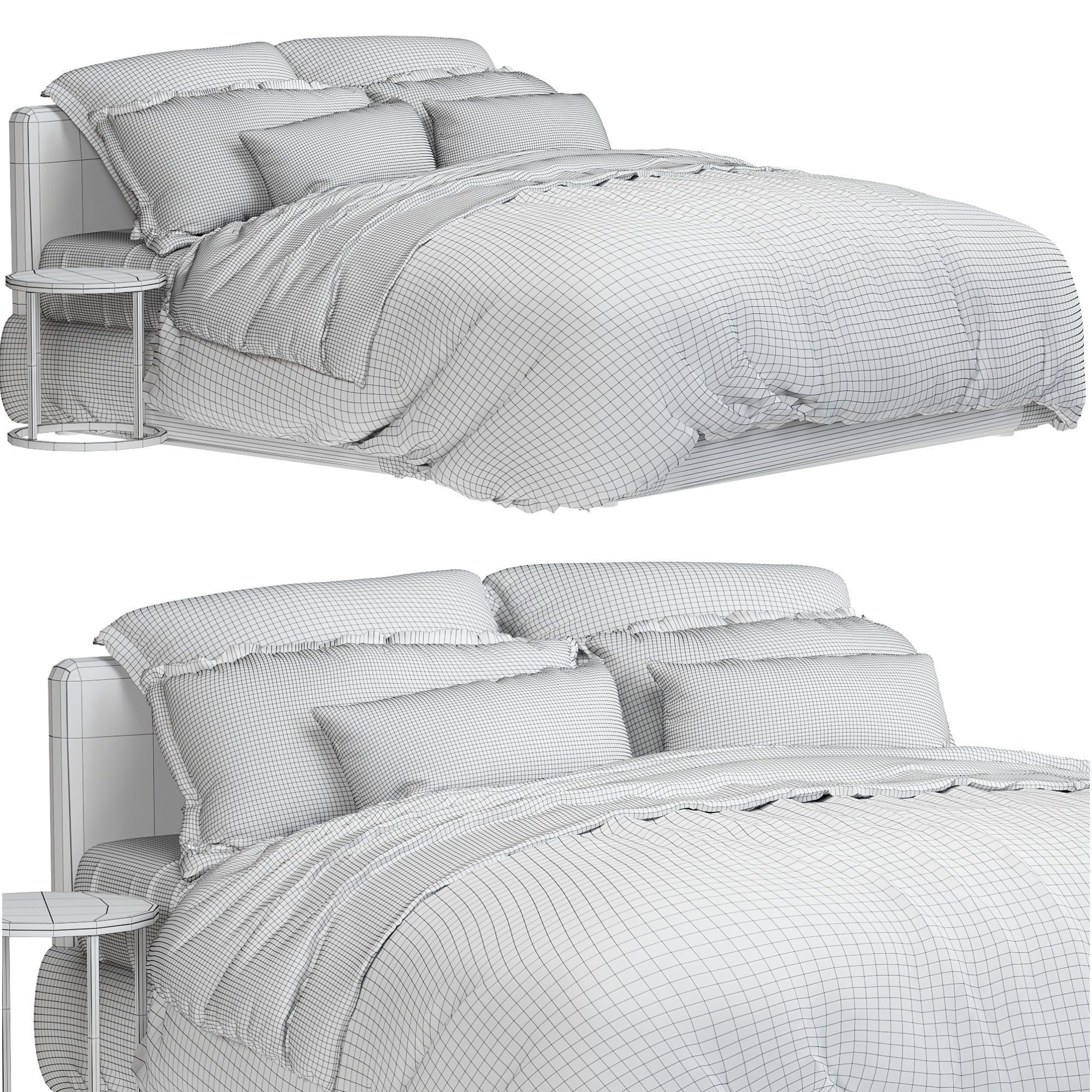 Flou Merkurio Bed 3D model_2