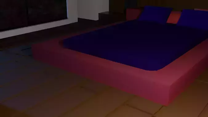 Bedroom room with bed in it