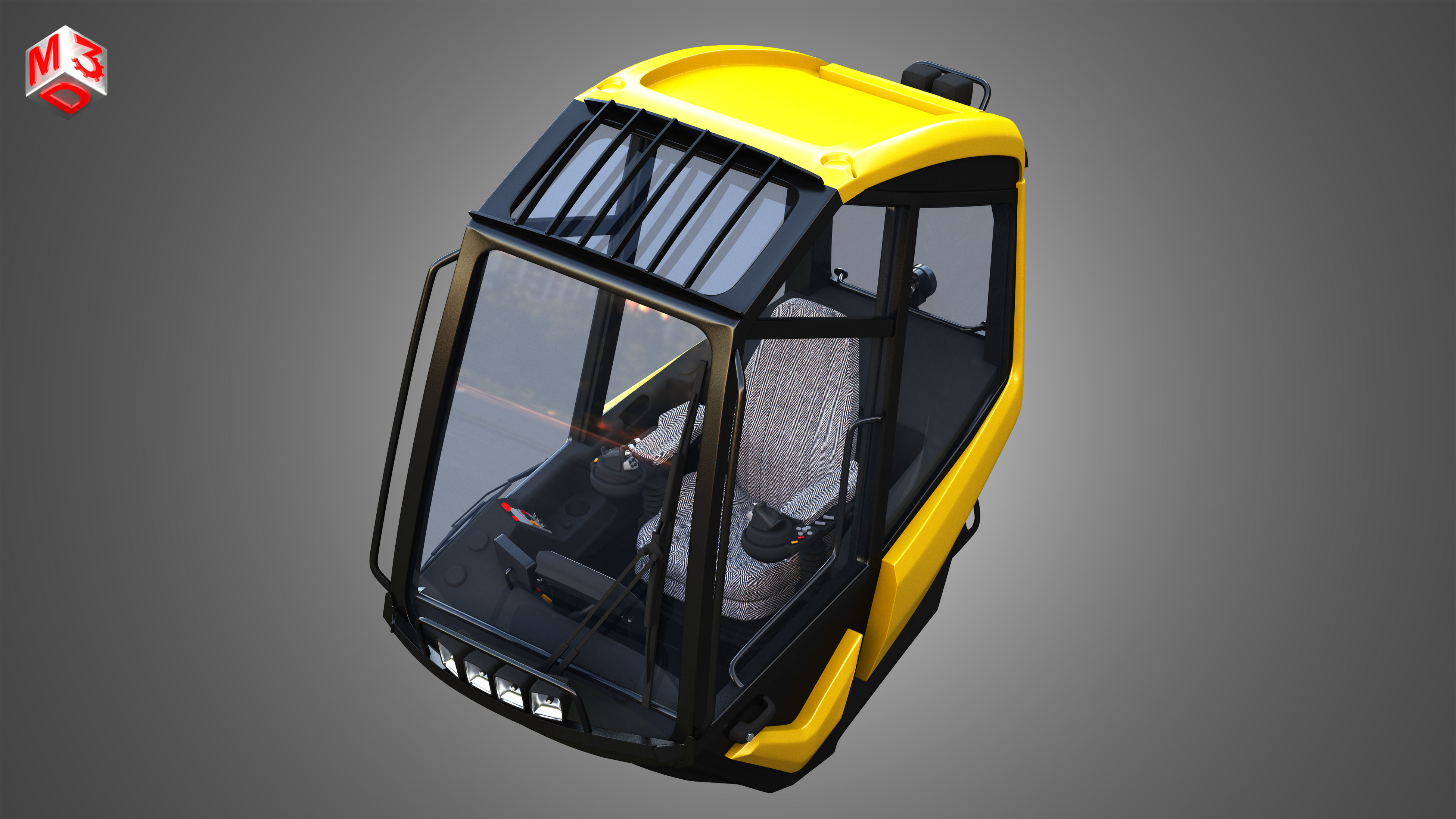 Driving Cabin - Ponsse Scorpionking Forestry 3D model_7