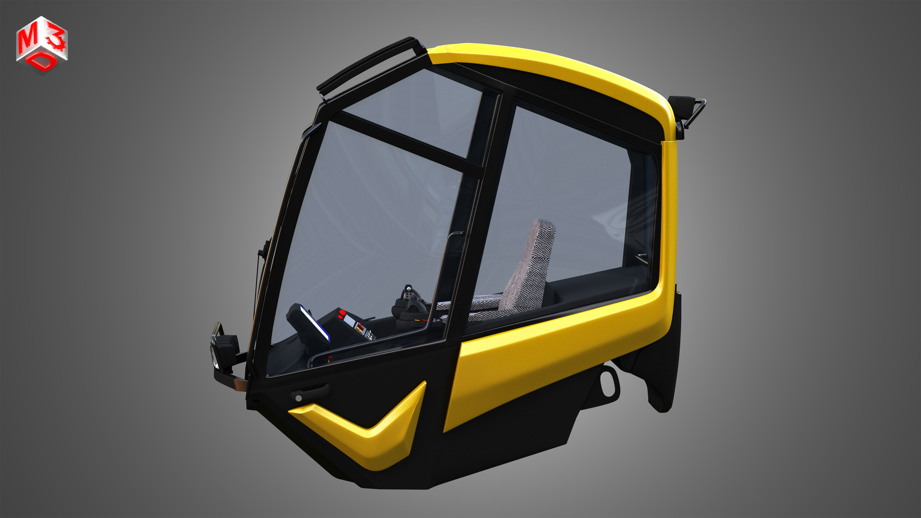Driving Cabin - Ponsse Scorpionking Forestry 3D model_5