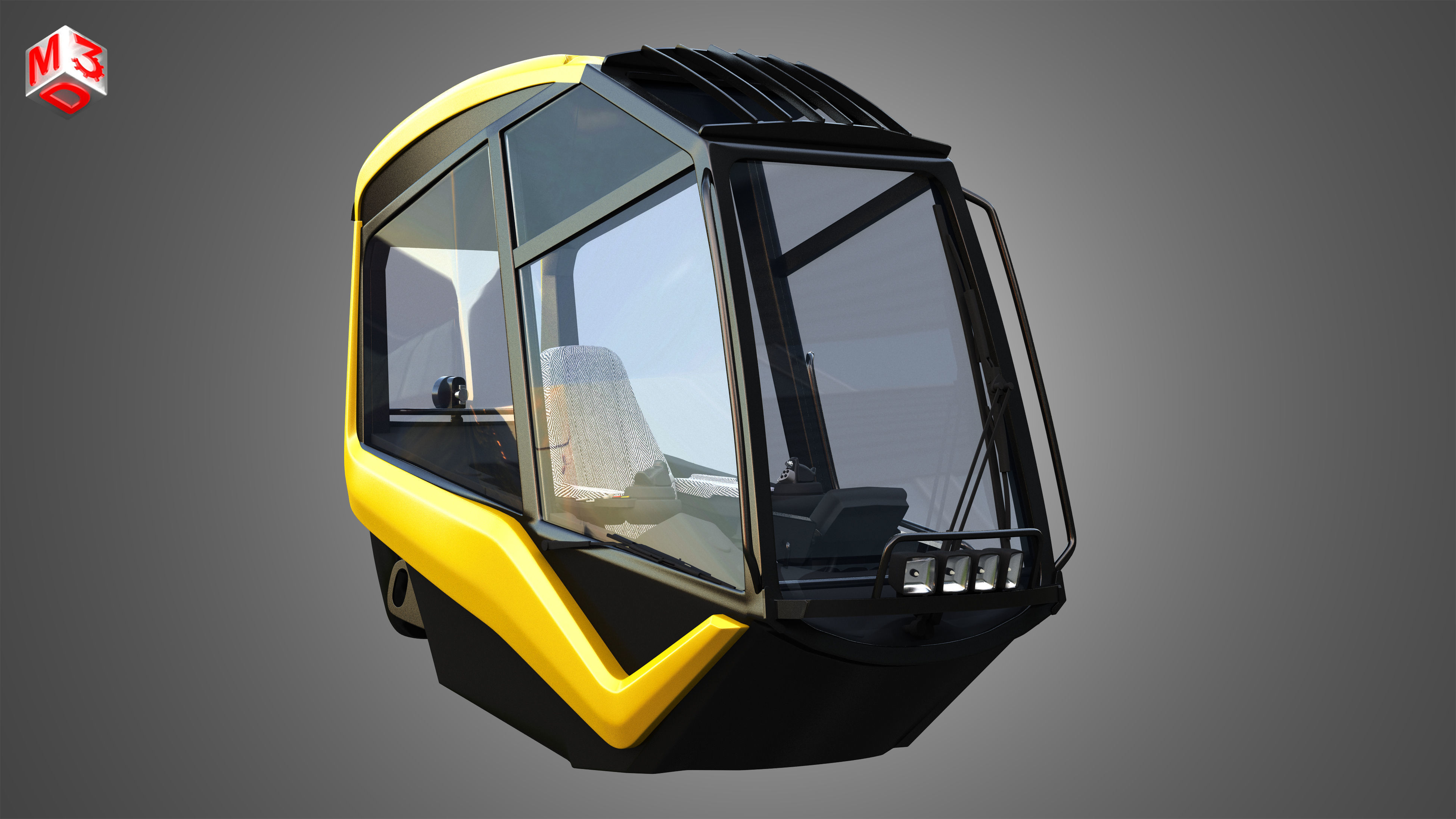 Driving Cabin - Ponsse Scorpionking Forestry 3D model_3
