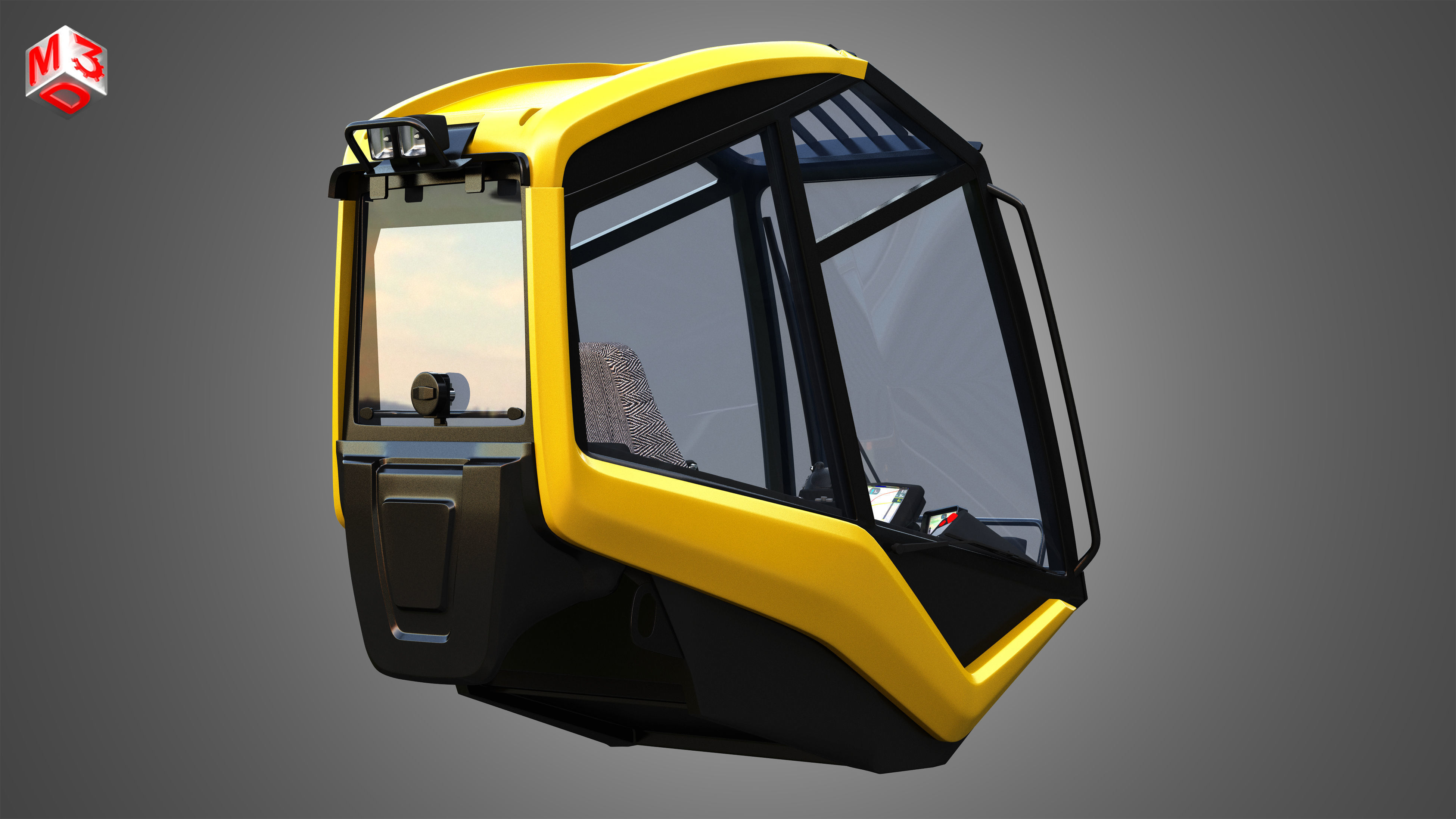 Driving Cabin - Ponsse Scorpionking Forestry 3D model_2