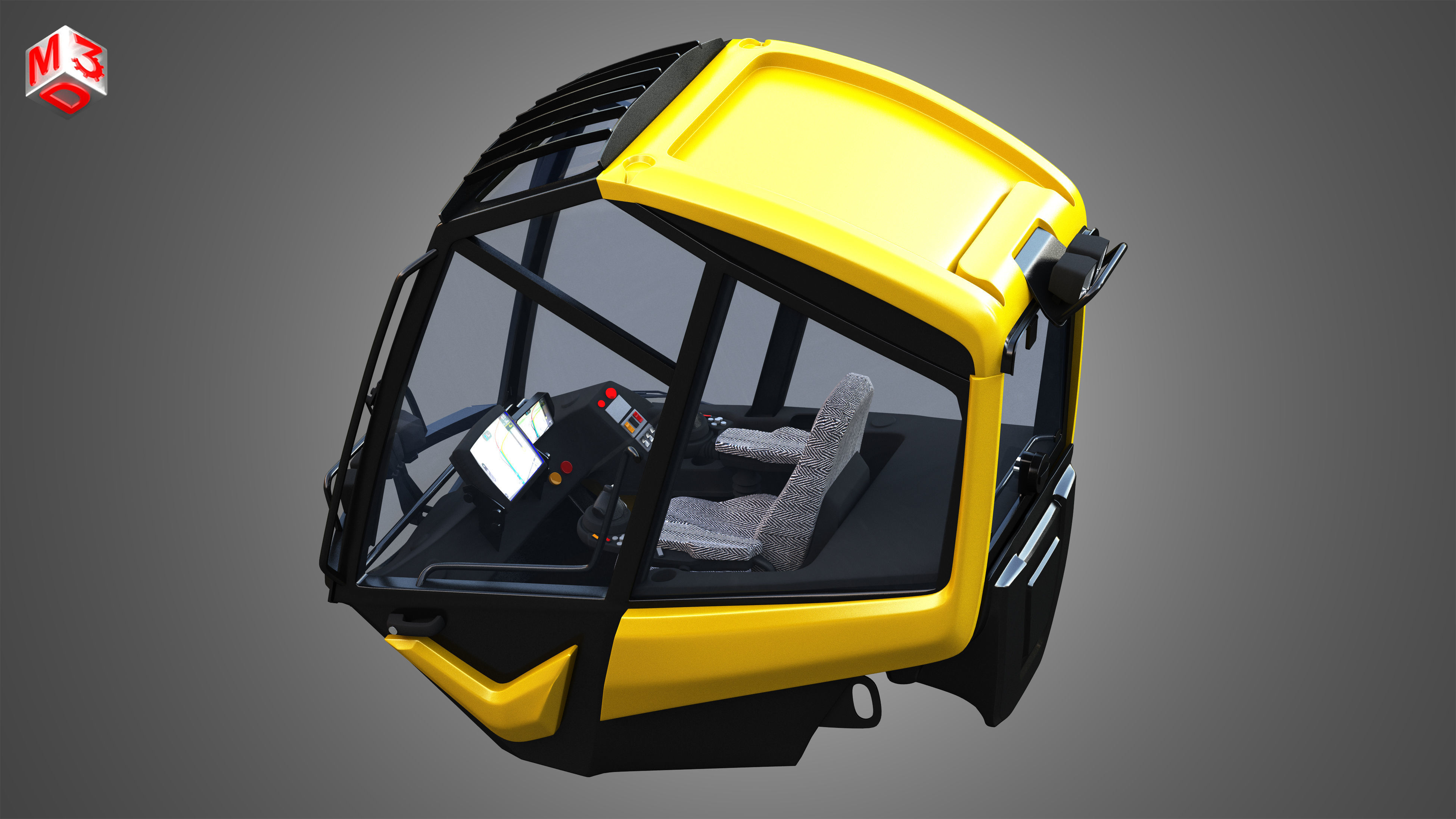 Driving Cabin - Ponsse Scorpionking Forestry 3D model_11