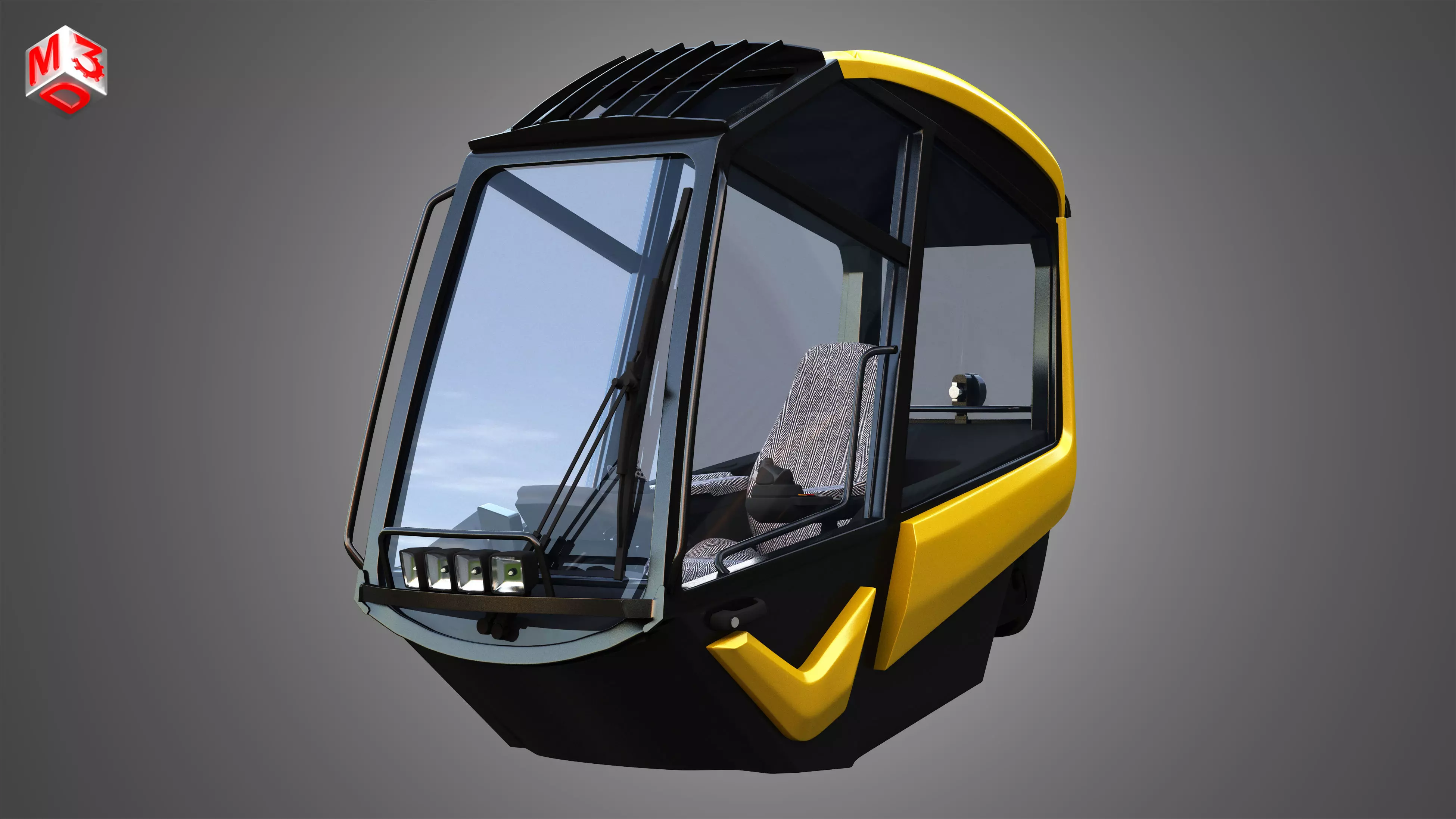 Driving Cabin - Ponsse Scorpionking Forestry 3D model_0