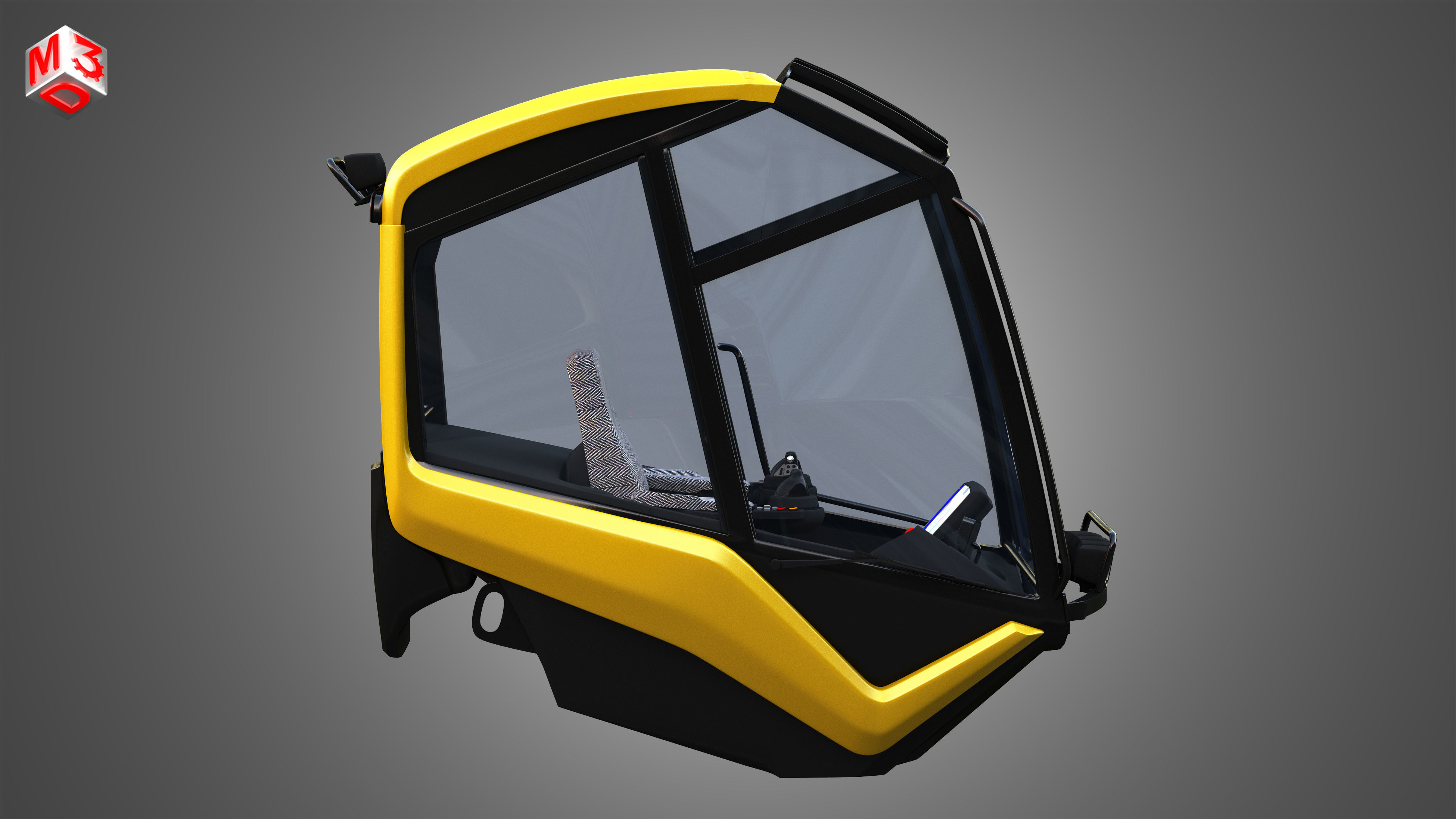 Driving Cabin - Ponsse Scorpionking Forestry 3D model_6