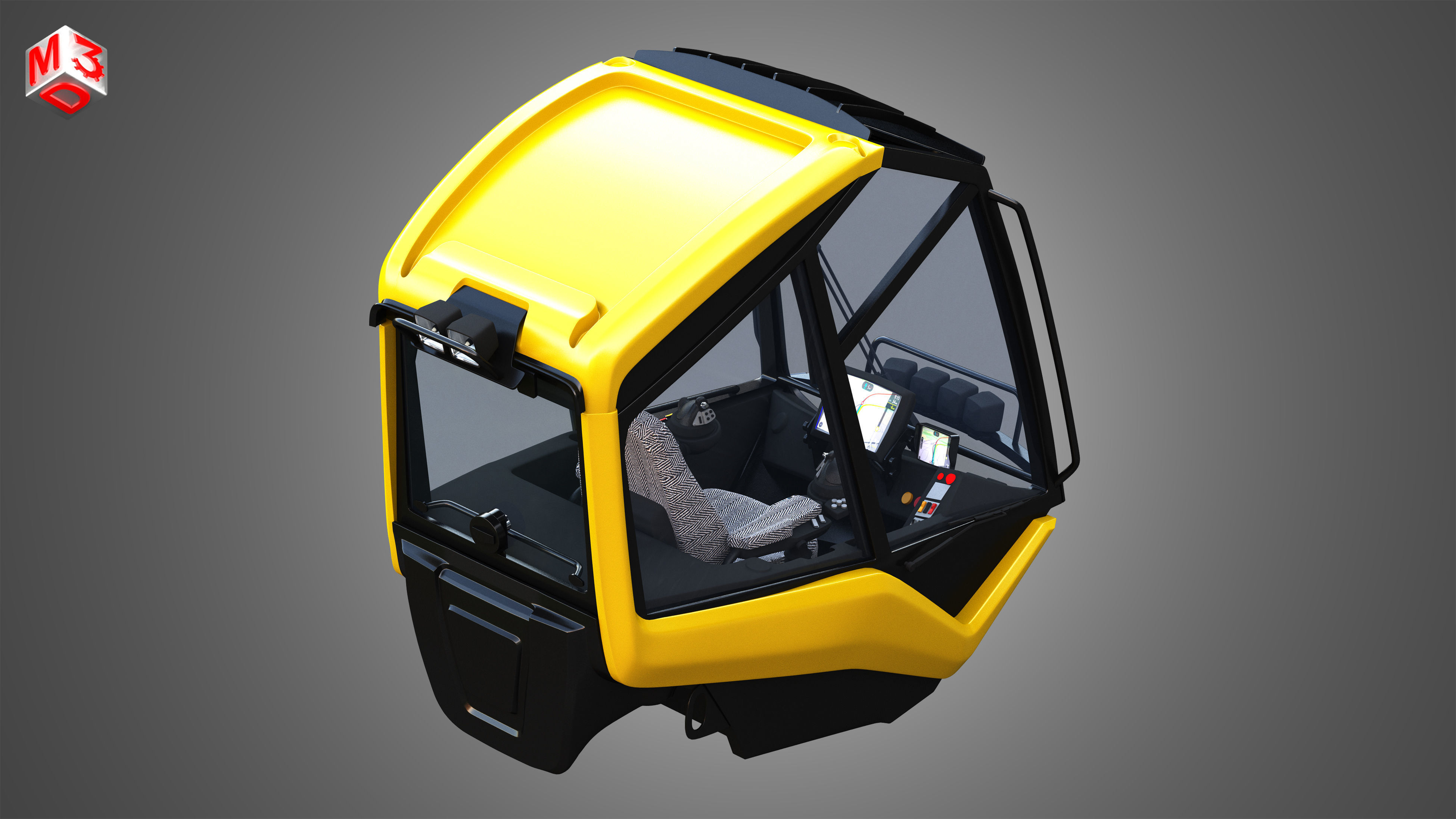 Driving Cabin - Ponsse Scorpionking Forestry 3D model_8