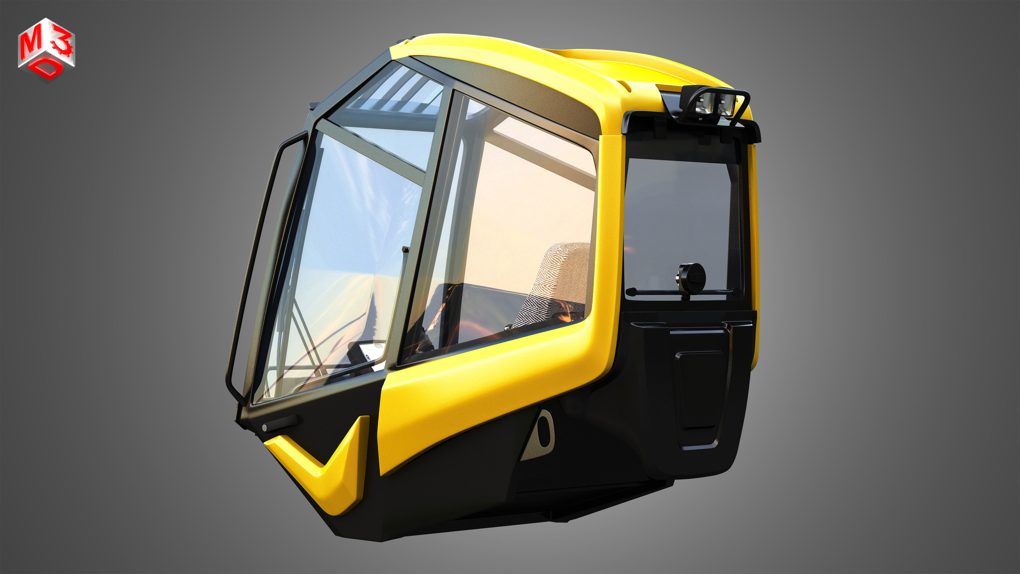 Driving Cabin - Ponsse Scorpionking Forestry 3D model_4
