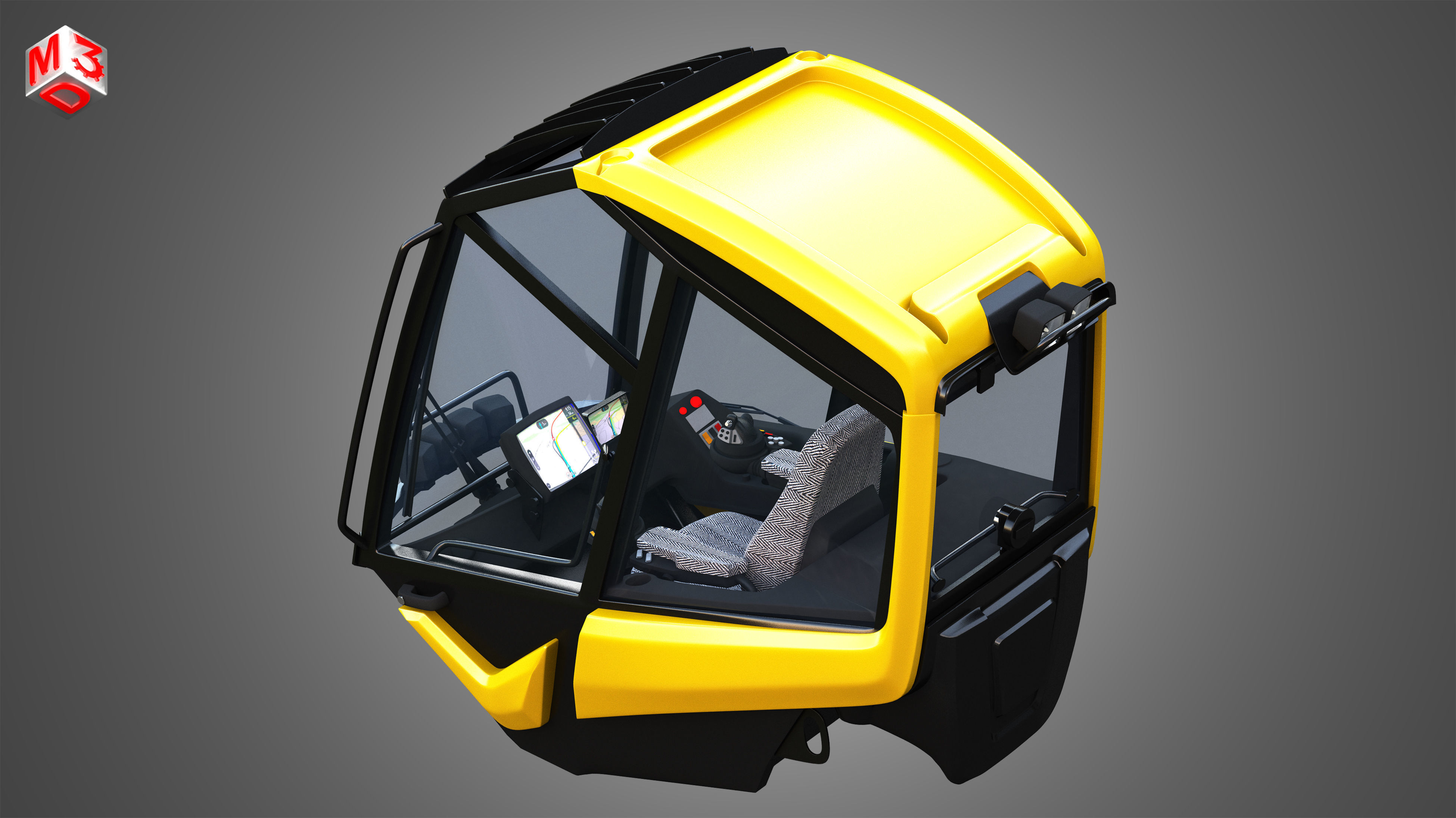 Driving Cabin - Ponsse Scorpionking Forestry 3D model_10