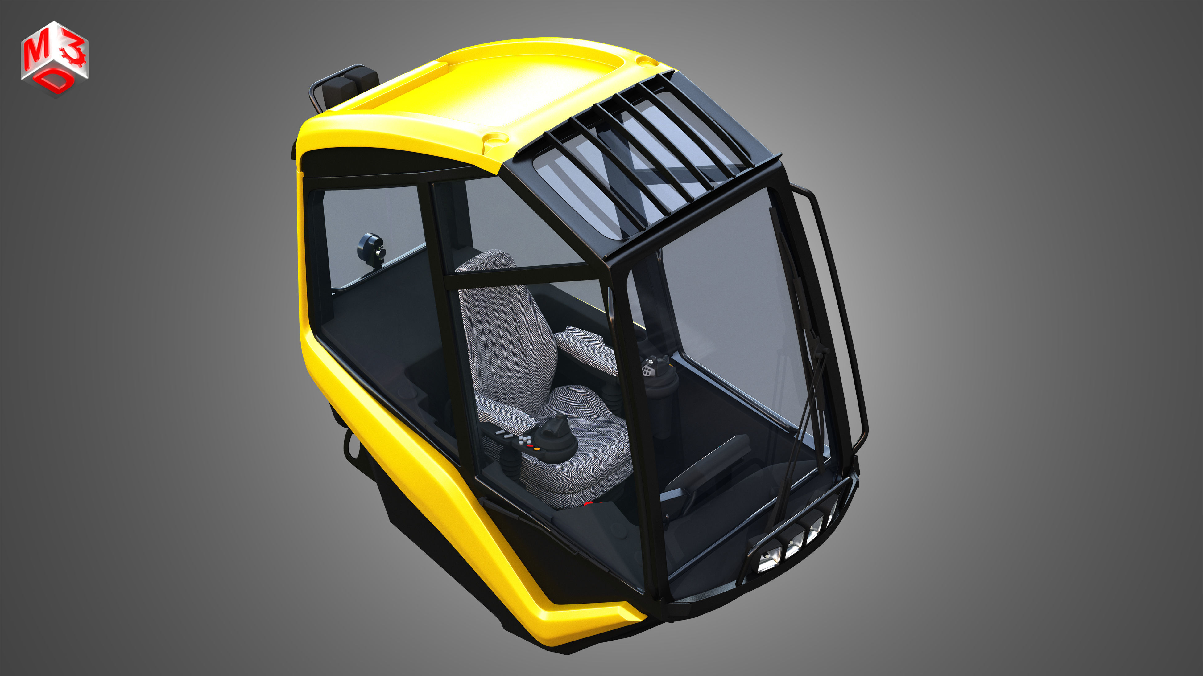 Driving Cabin - Ponsse Scorpionking Forestry 3D model_9
