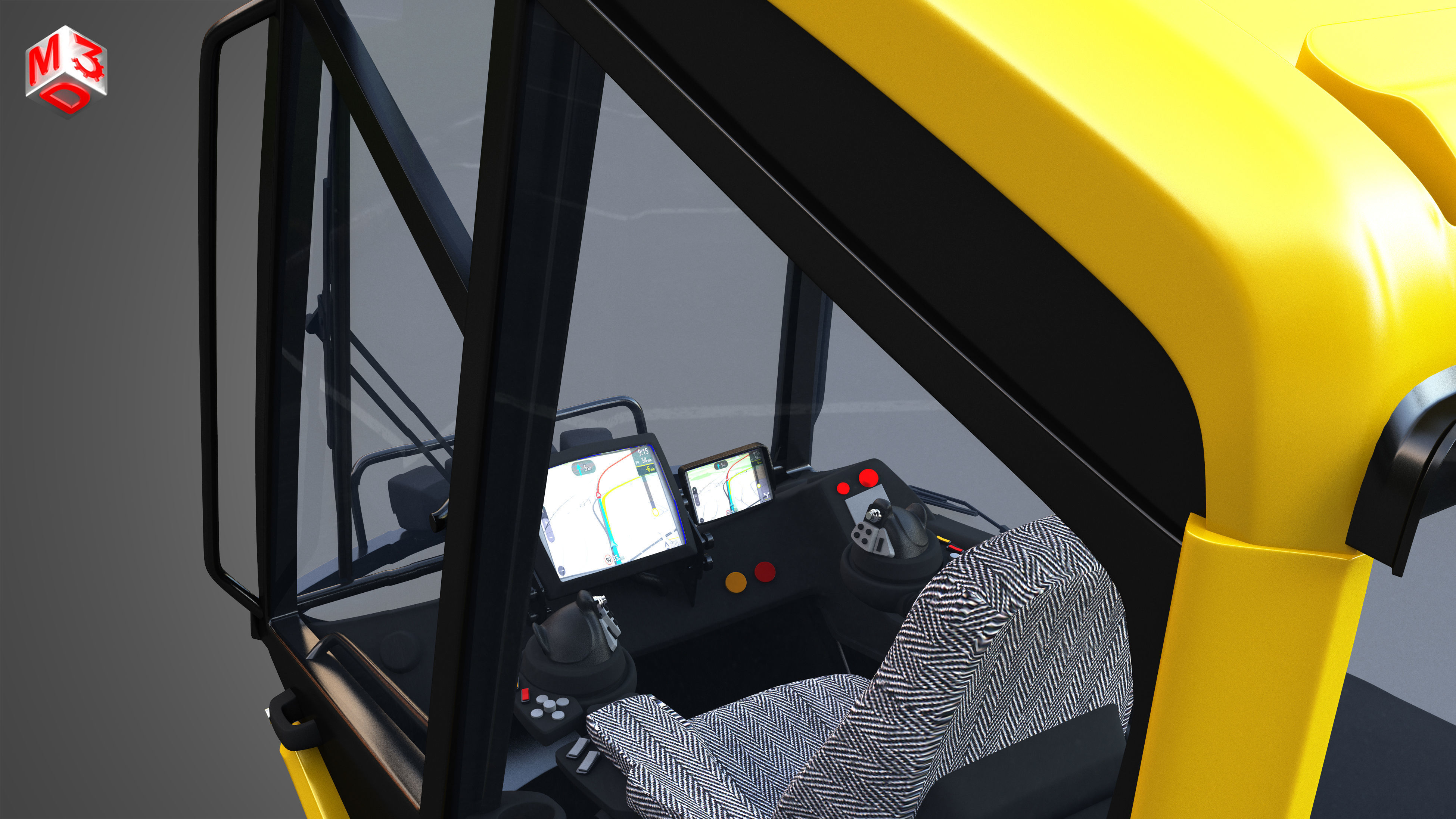 Driving Cabin - Ponsse Scorpionking Forestry 3D model_12