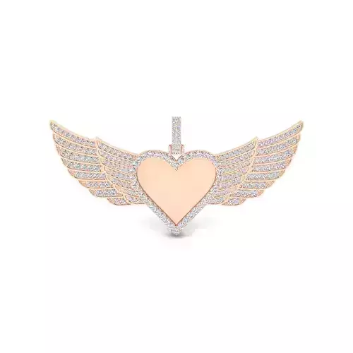 Heart dog tag hip-hop pendant