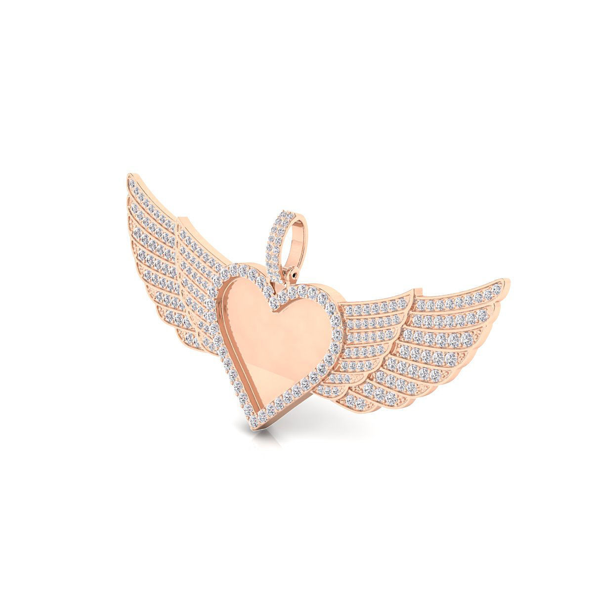 Heart dog tag hip-hop pendant 3D print model_1