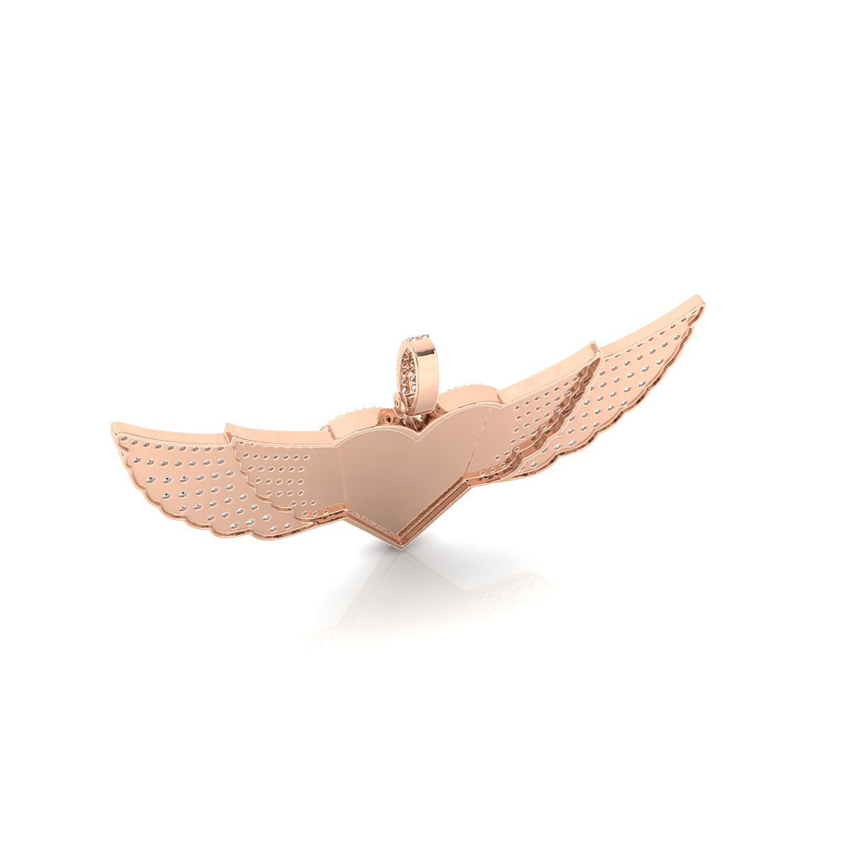 Heart dog tag hip-hop pendant 3D print model_2