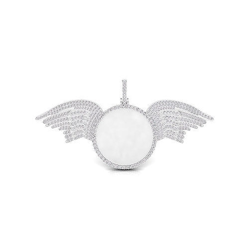 Circle round dog tag hip-hop pendant 3D print model