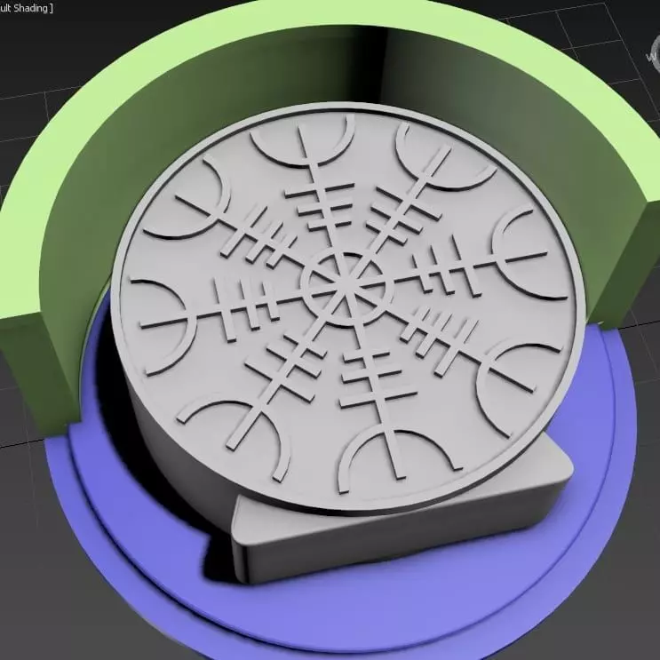 rune the rune becoming the helm of terror amulet talisman 3D print model