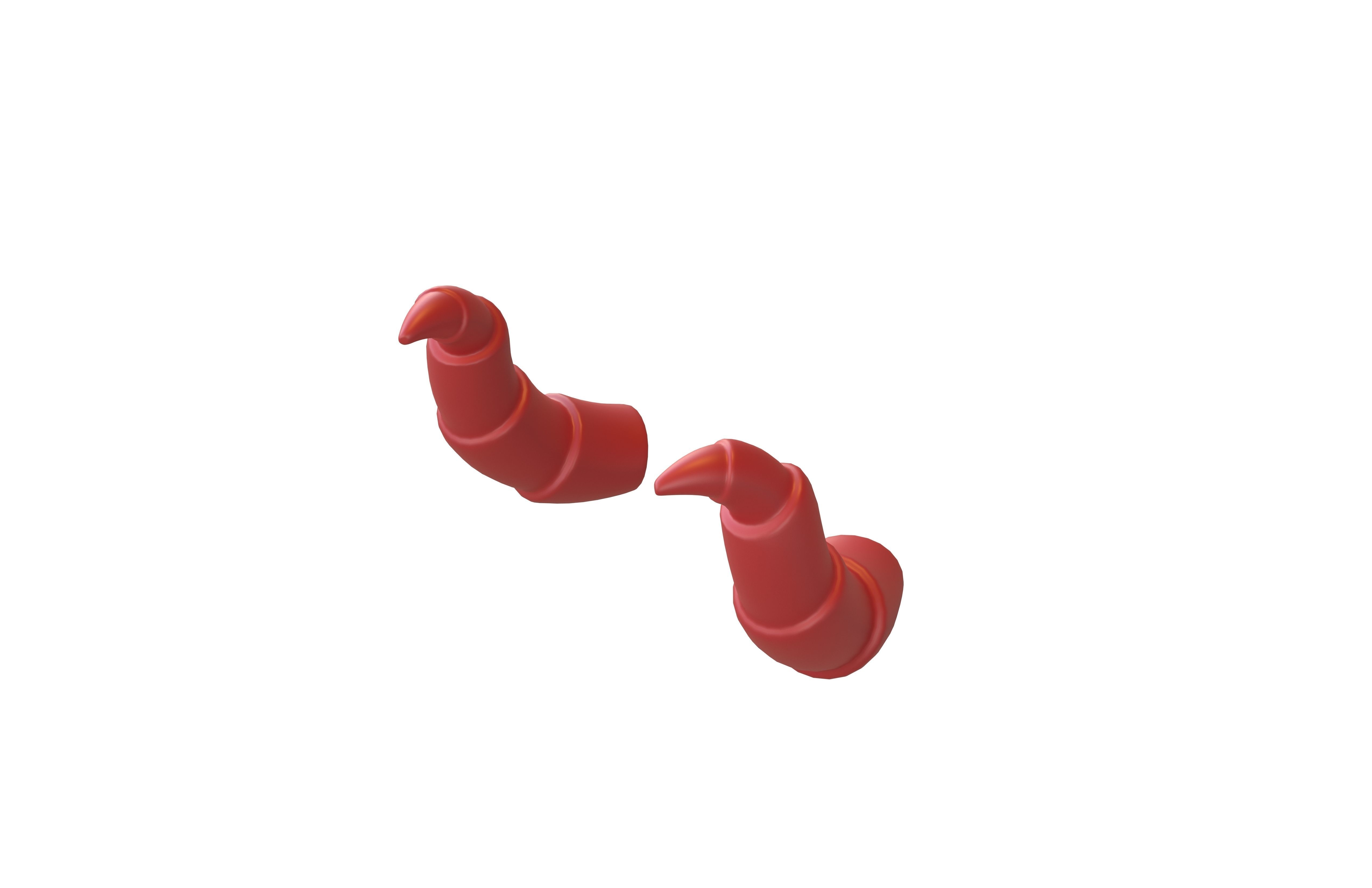 Demon Horn v2 001 Low-poly 3D model_4