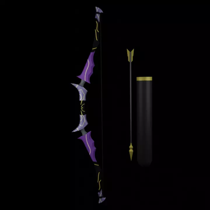Bow and Arrow Free low-poly 3D model