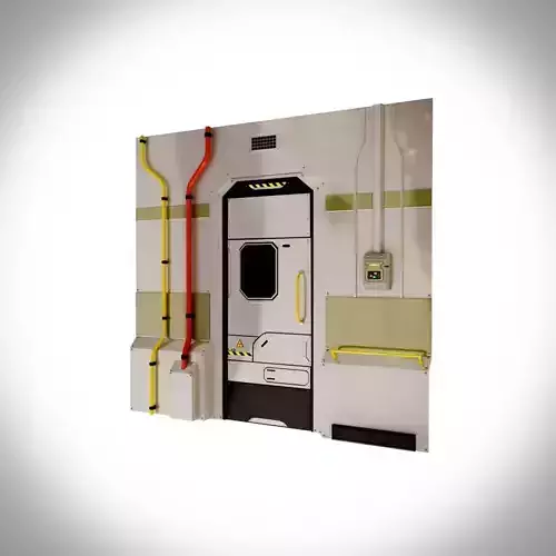 Sci-fi Door Free low-poly 3D model