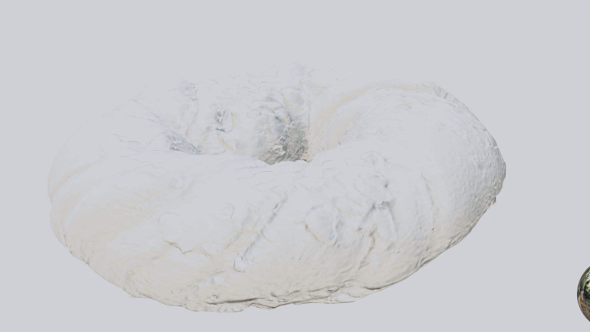 Roll bun or small loaf with pieplant and strawberries 3D model_5