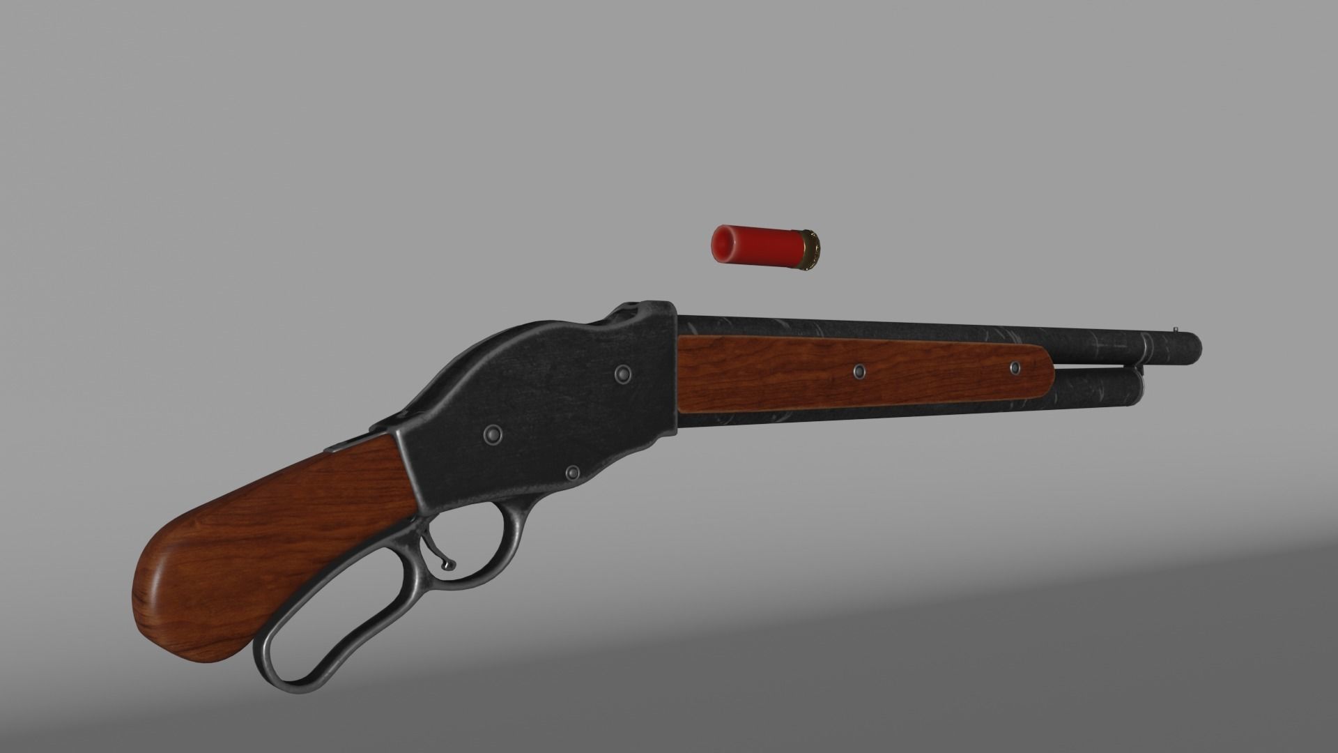 Winchester M1887 3D model_6