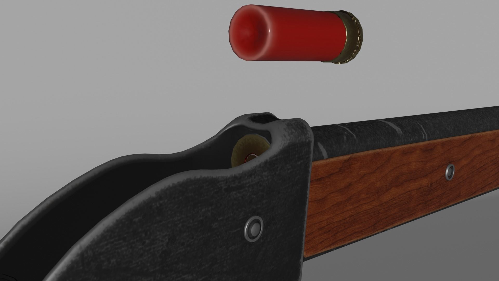 Winchester M1887 3D model_2