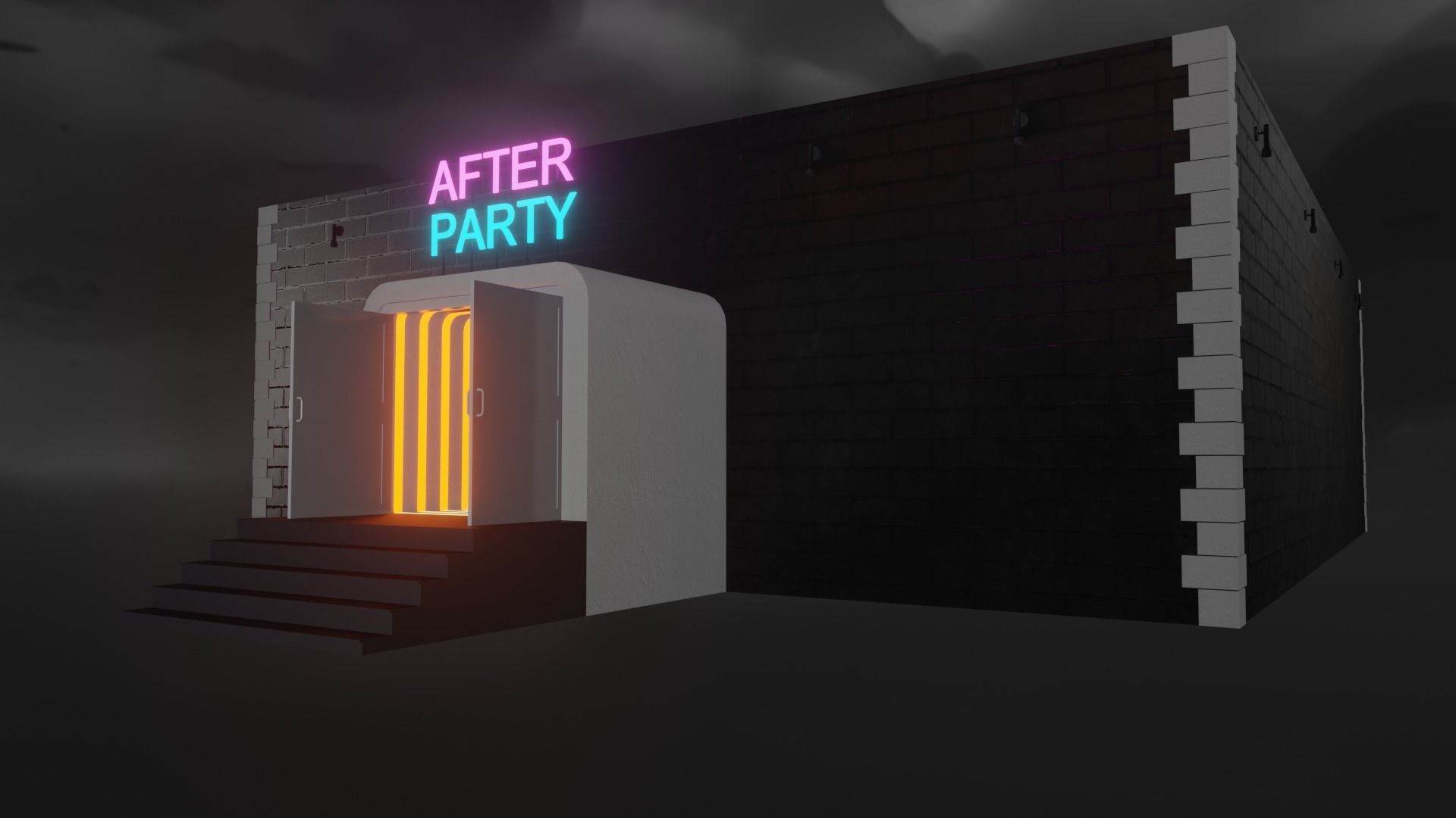 Metaverse Party Room Low-poly 3D model_22