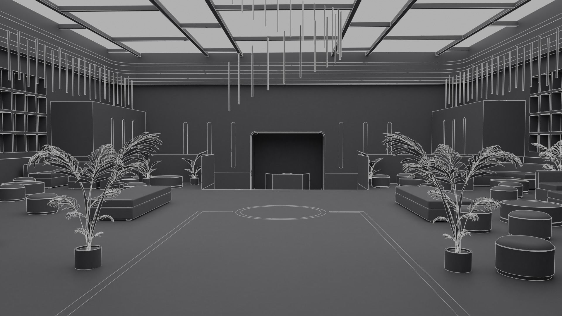 Metaverse Party Room Low-poly 3D model_27