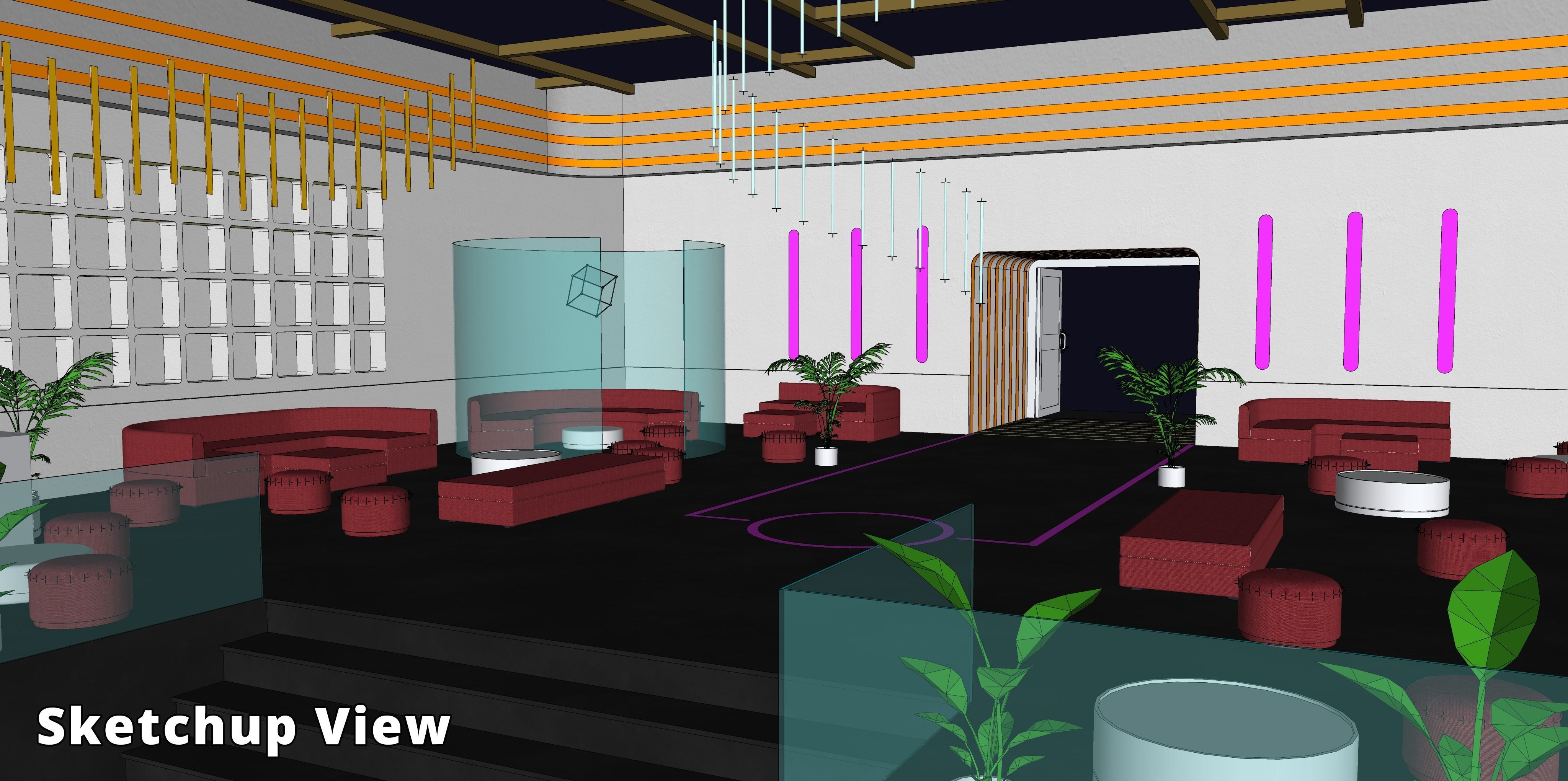 Metaverse Party Room Low-poly 3D model_32