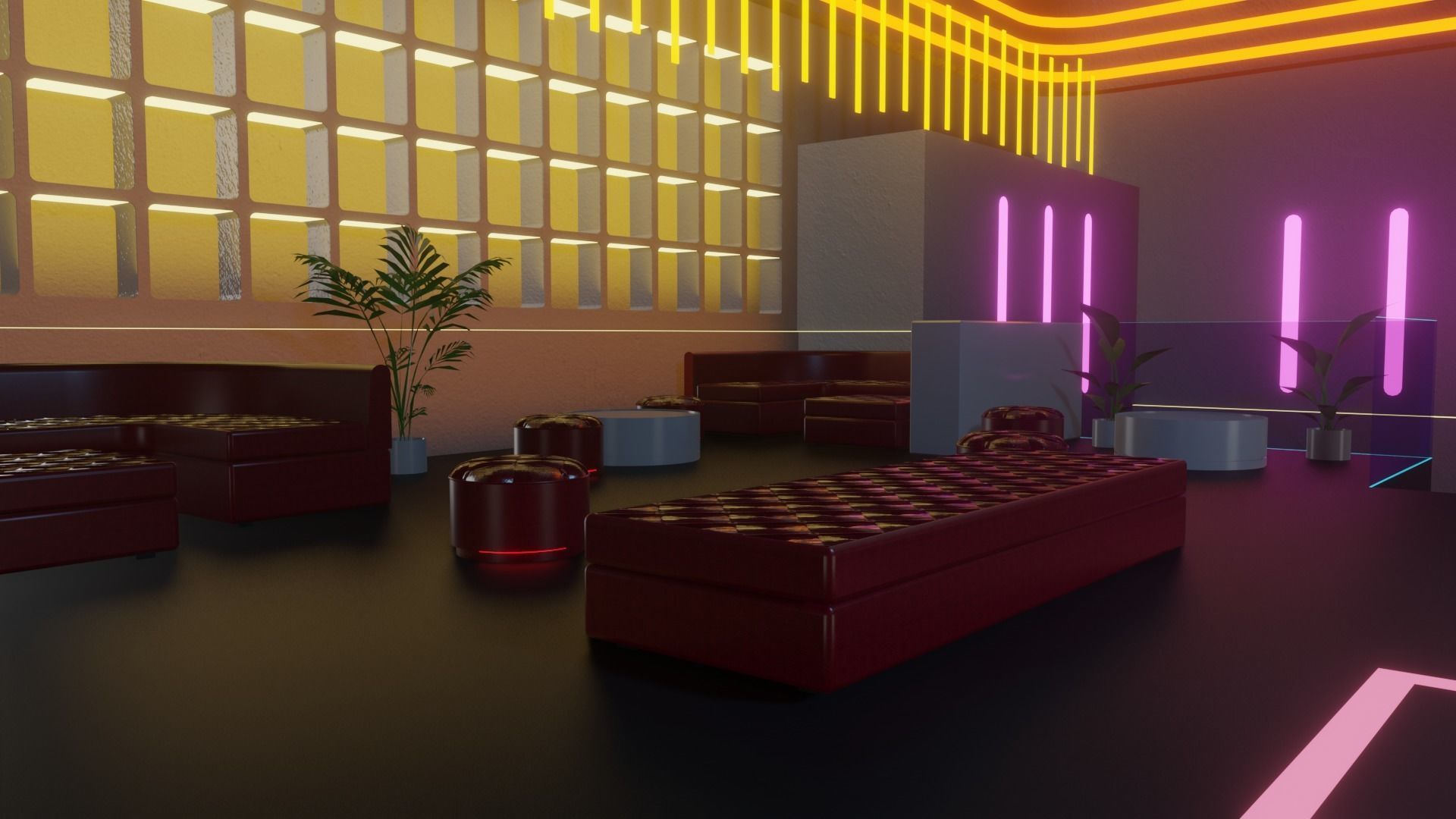 Metaverse Party Room Low-poly 3D model_21