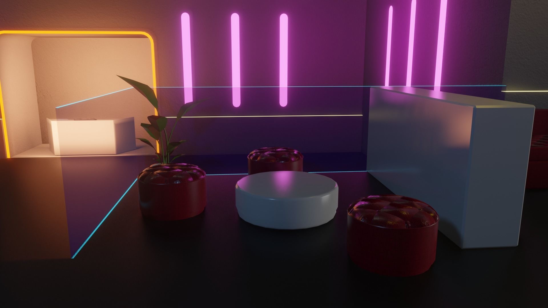 Metaverse Party Room Low-poly 3D model_20