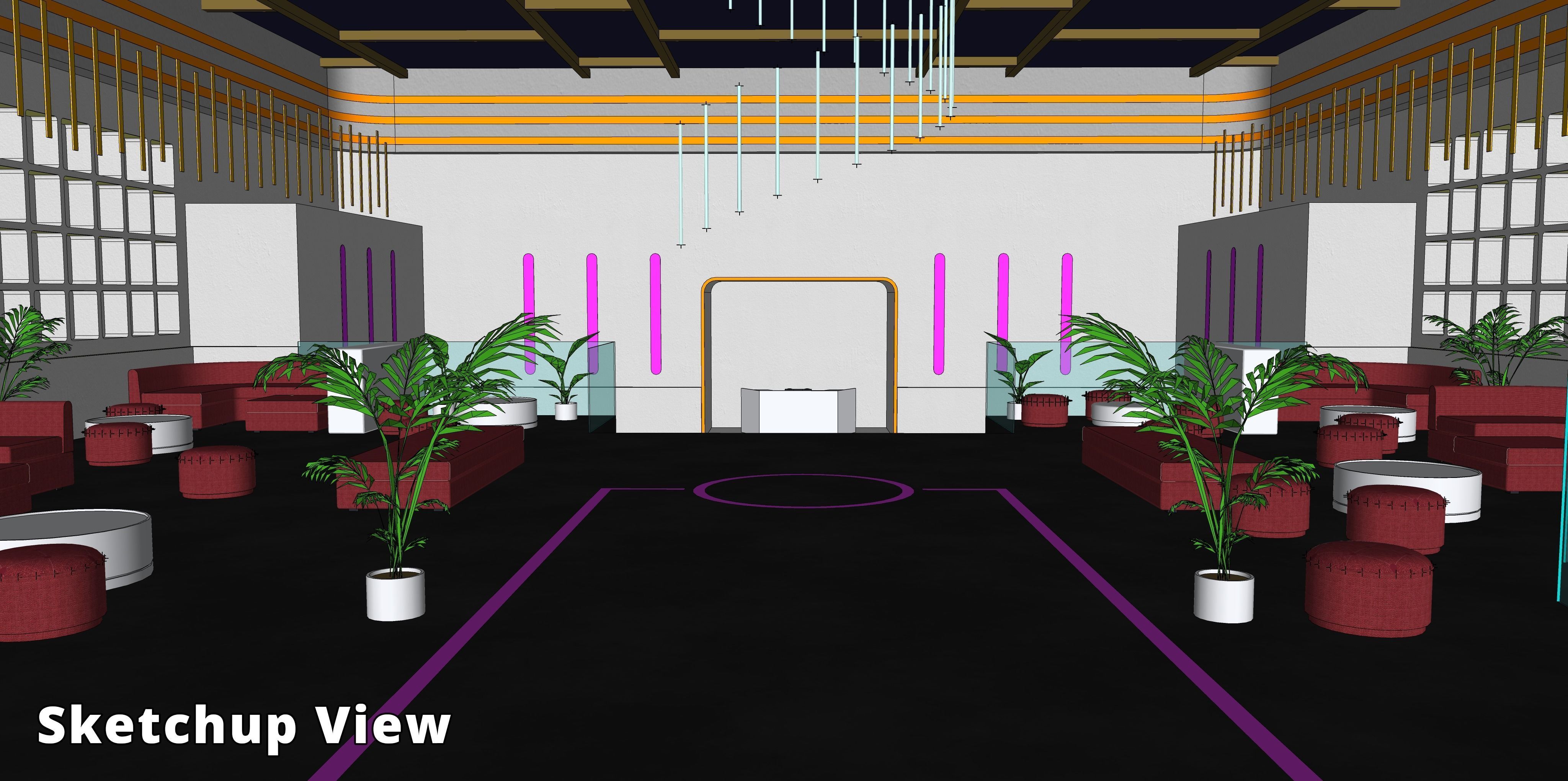Metaverse Party Room Low-poly 3D model_33