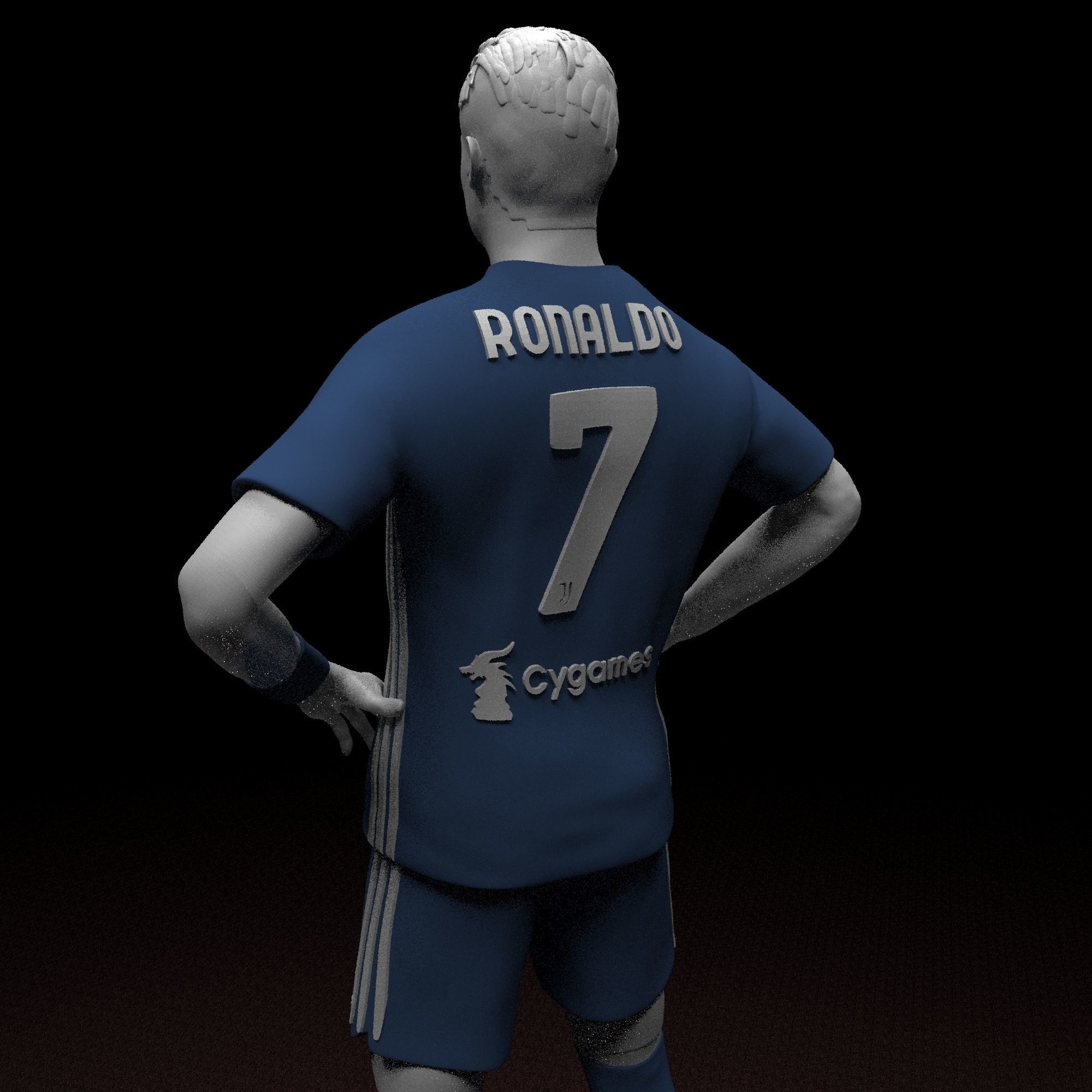 Christiano Ronaldo STL file ready for printing 3D print model_3