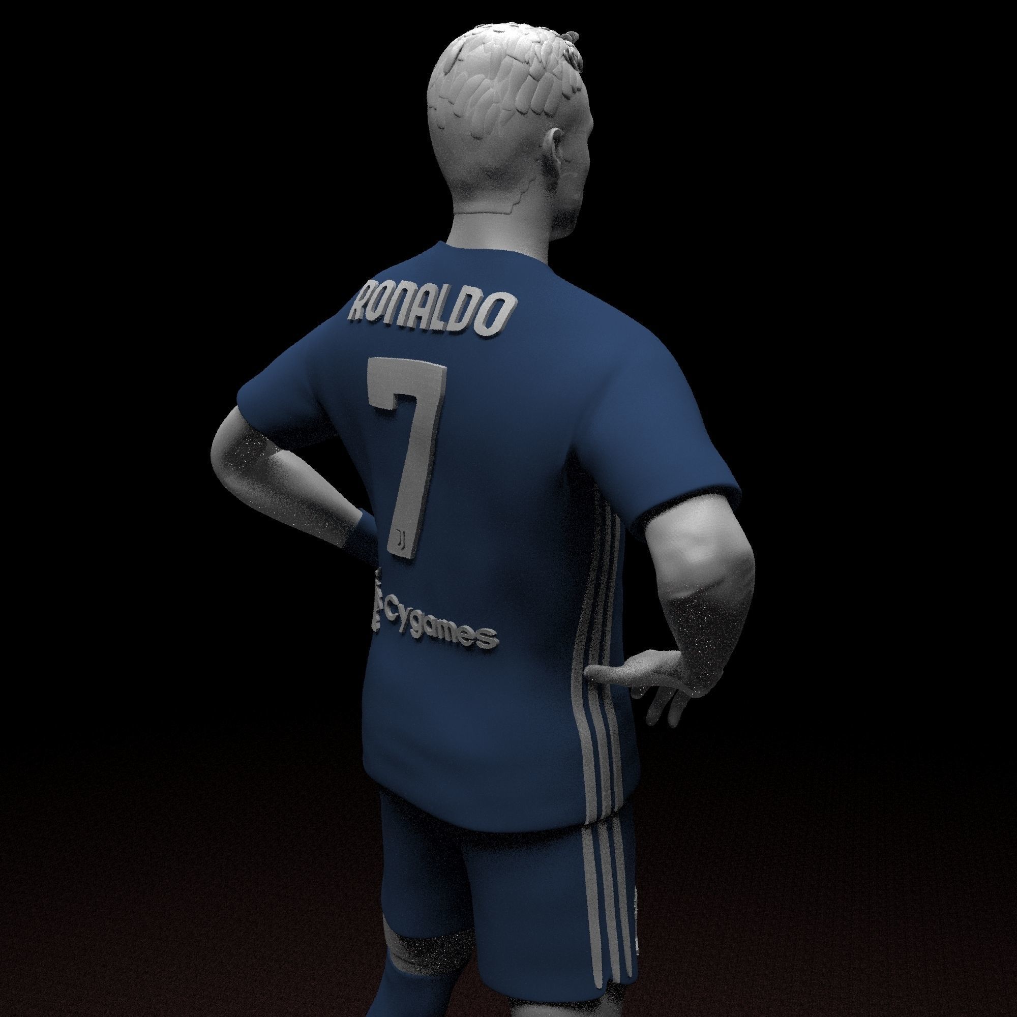 Christiano Ronaldo STL file ready for printing 3D print model_5