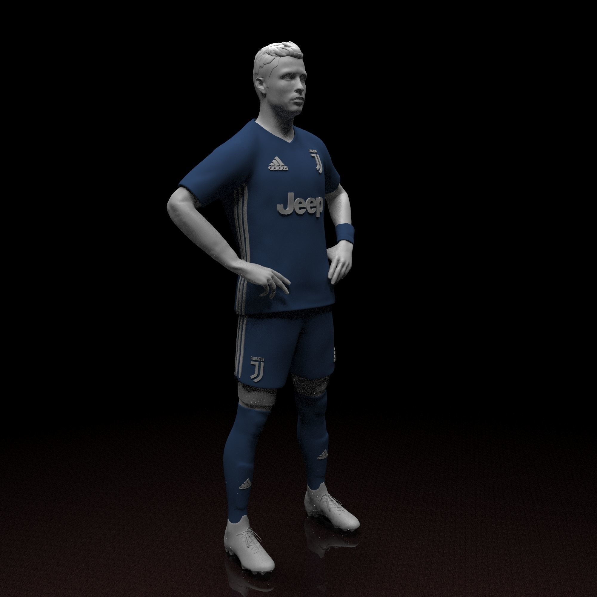 Christiano Ronaldo STL file ready for printing 3D print model_17