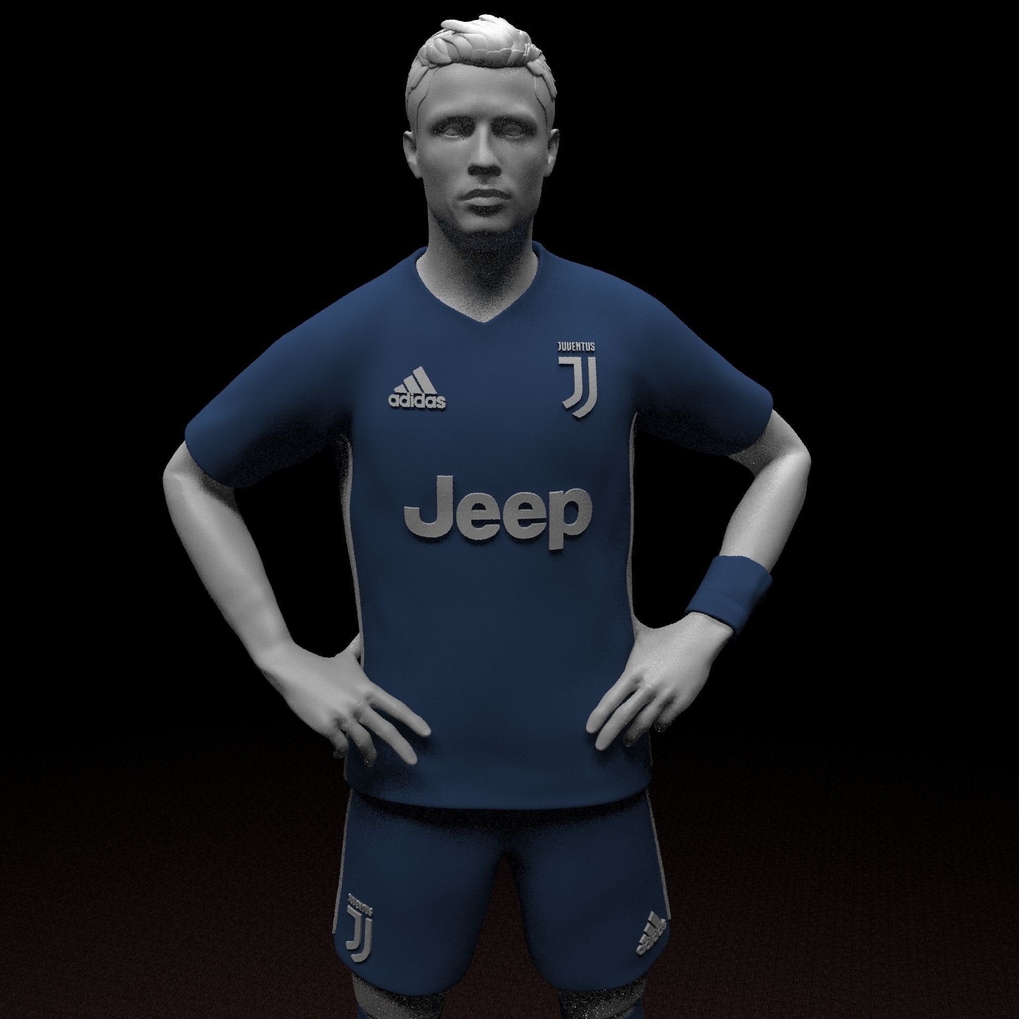 Christiano Ronaldo STL file ready for printing 3D print model_1