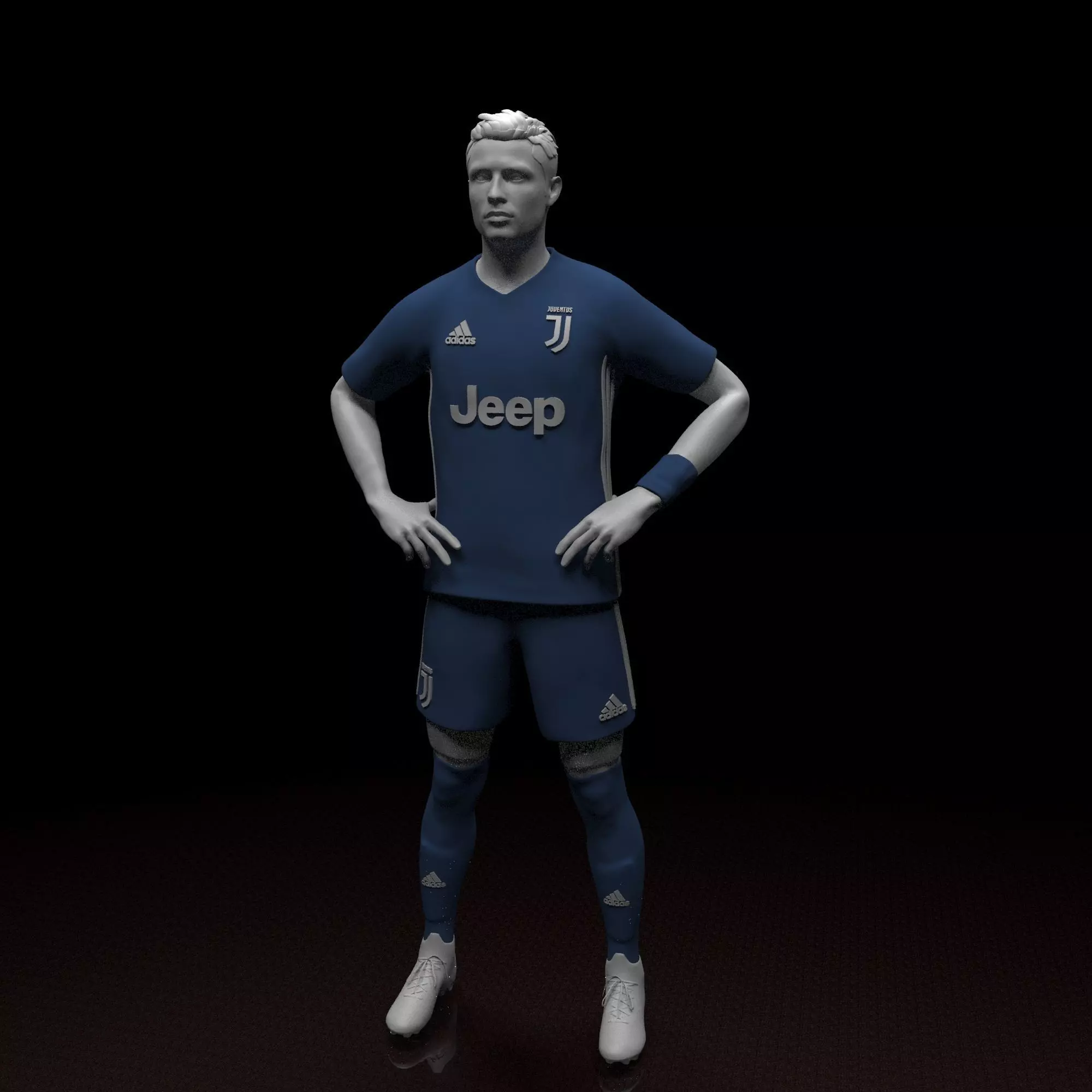 Christiano Ronaldo STL file ready for printing 3D print model_0