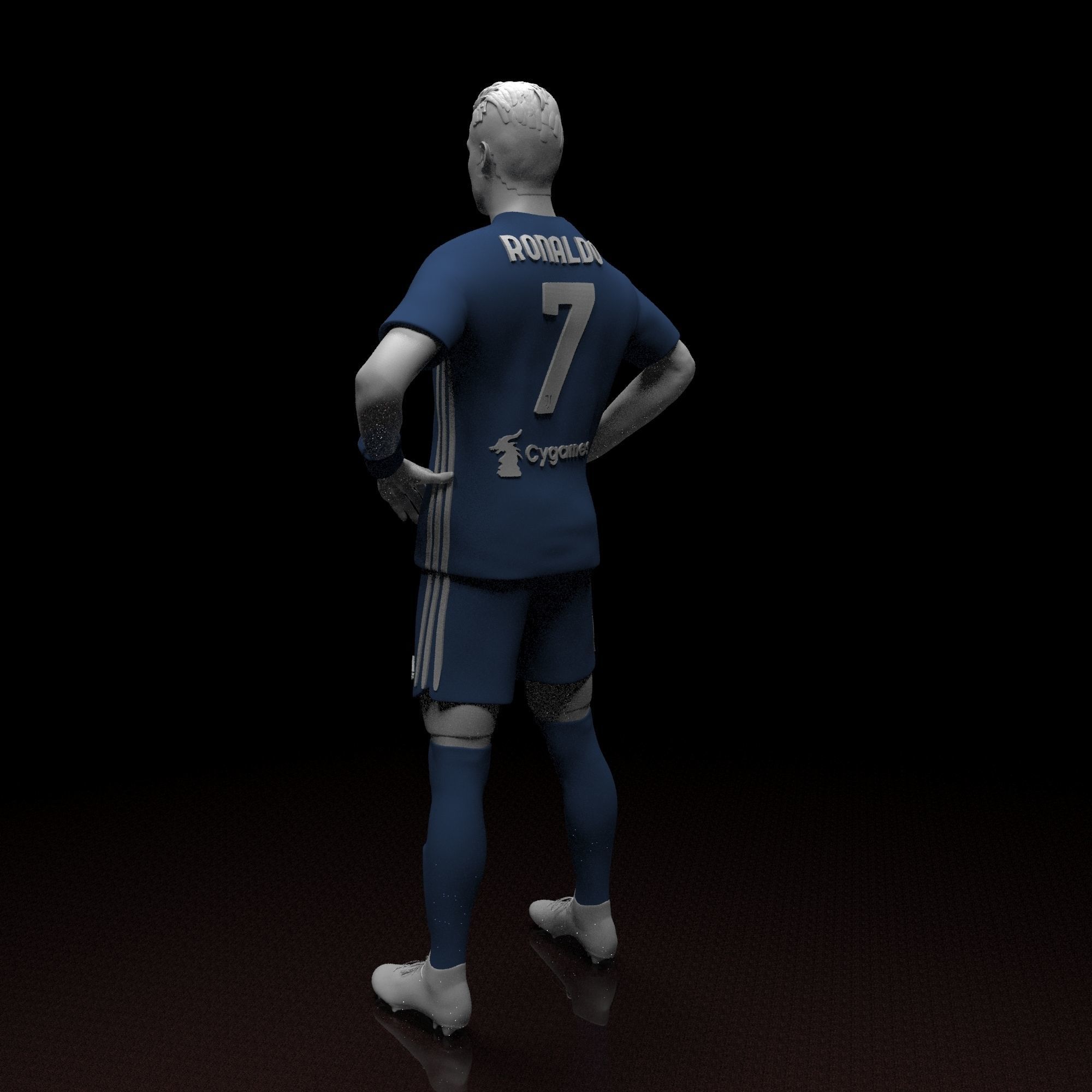 Christiano Ronaldo STL file ready for printing 3D print model_12