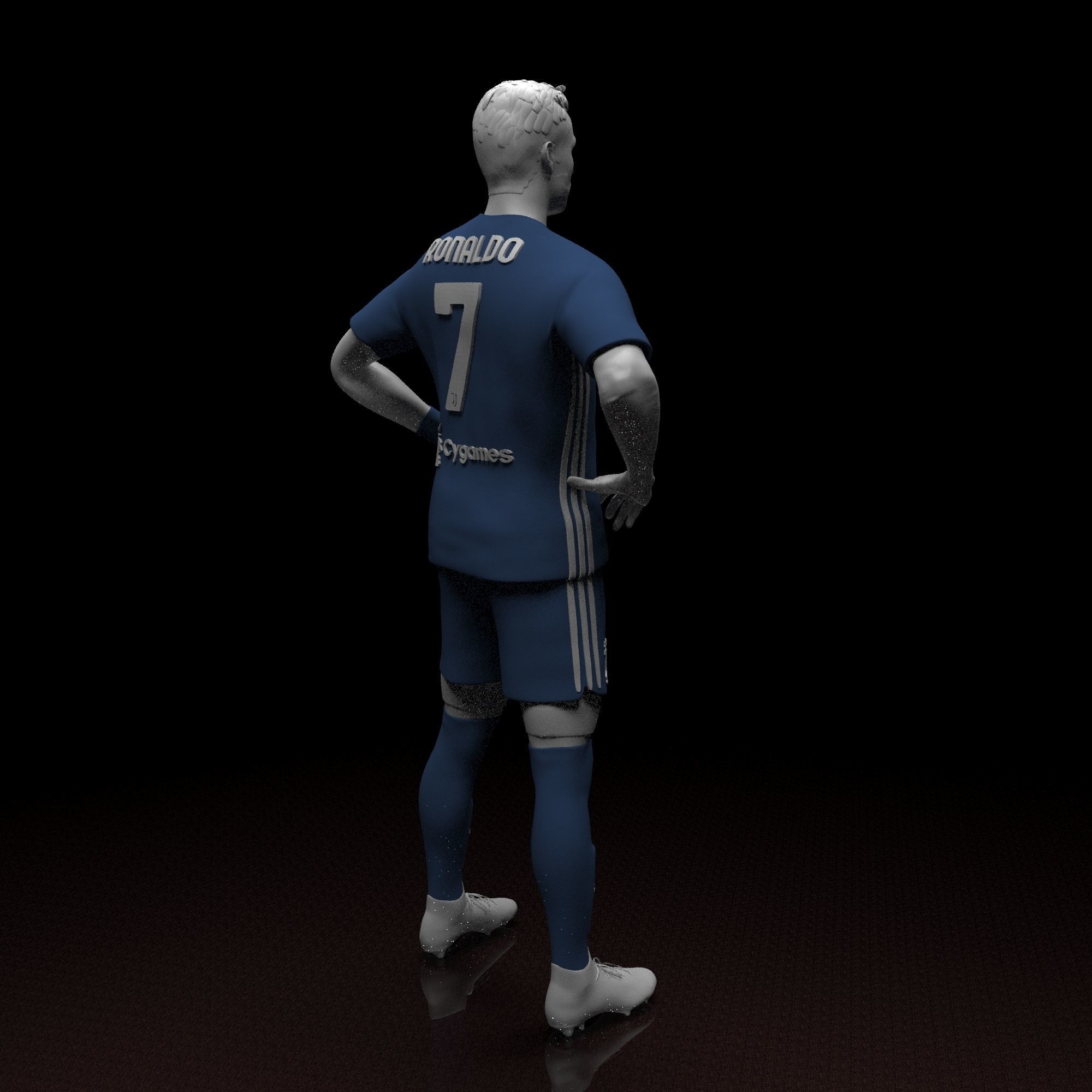 Christiano Ronaldo STL file ready for printing 3D print model_14