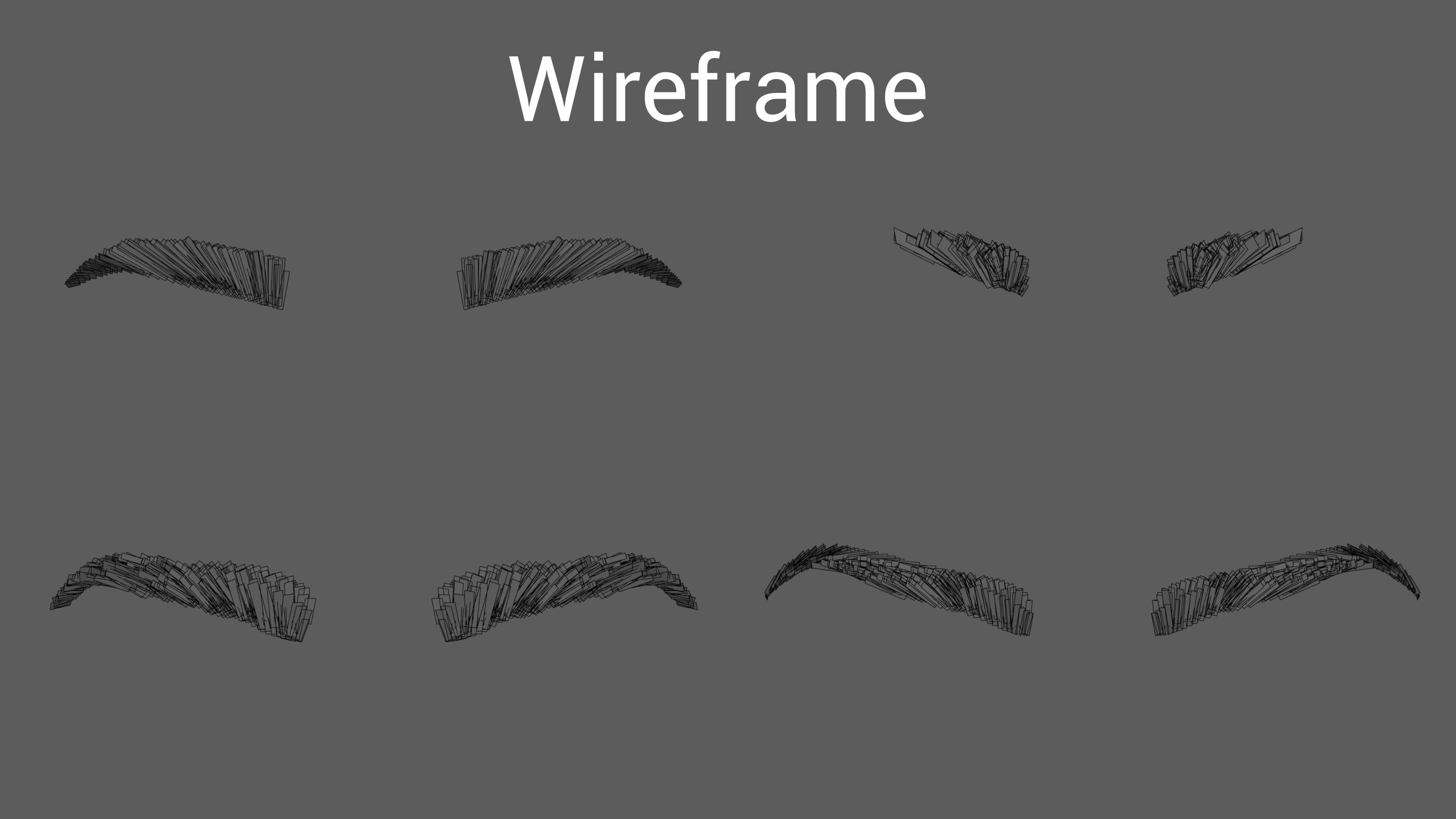 Brow Pack Female Low-poly 3D model_8