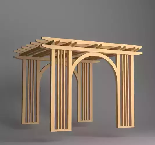 Wooden Pergola  3D print model