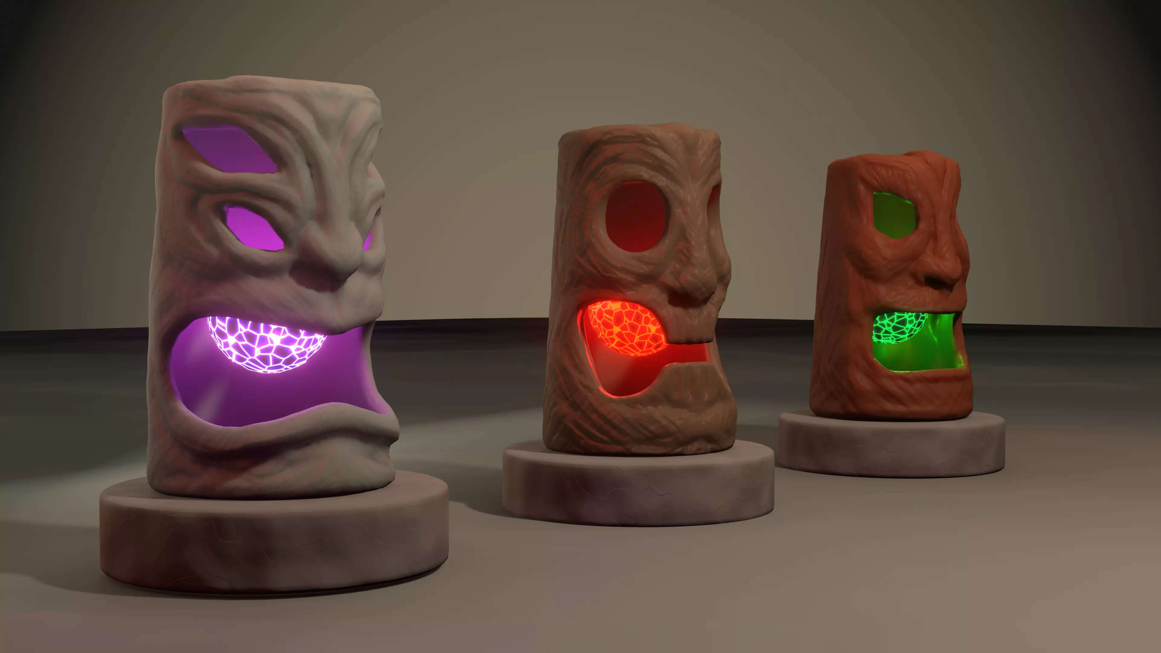 low-poly magic lamps Low-poly 3D model